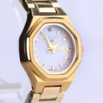 ساعت مچی سیکو زنانه فلزی طلایی قاب چندضلعی L 2521/1 - تصویر 2