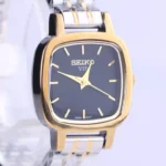ساعت مچی سیکو زنانه فلزی قاب مربع صفحه مشکی L 2523/3 - تصویر 2