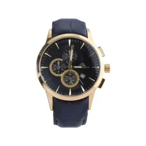 ساعت مچی مردانه الکس مارتین بند چرم قاب طلایی AM7138/1G
