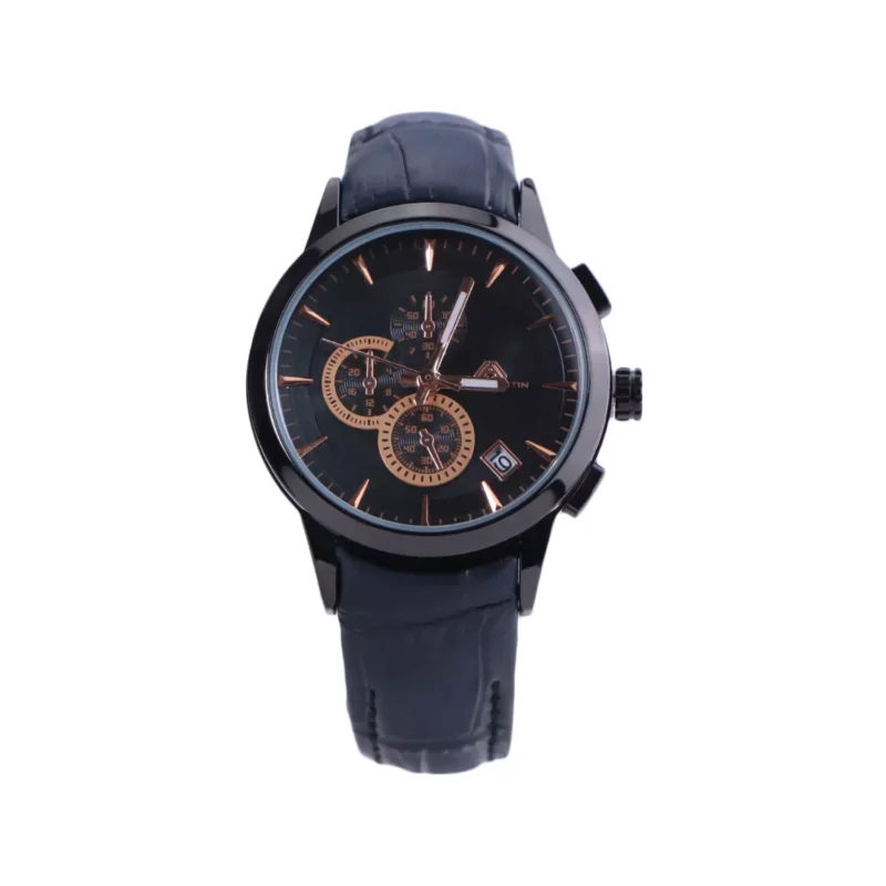 ساعت مچی زنانه الکس مارتین بند چرم تمام مشکی AM7138/5L