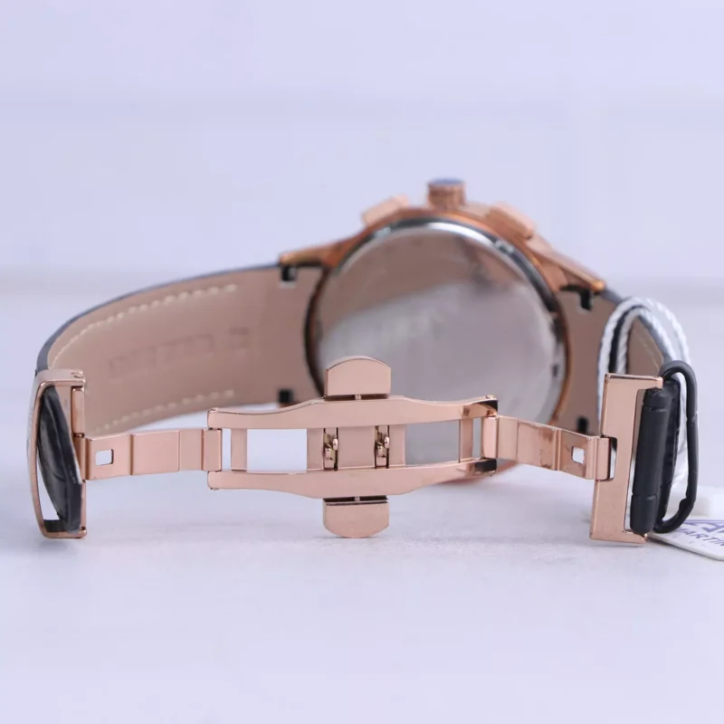 ساعت مچی مردانه الکس مارتین بند چرم قاب رزگلد AM7138/6G