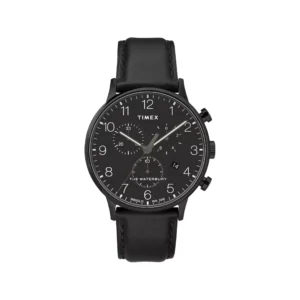ساعت مچی مردانه تایمکس بند چرم مشکی کرنوگراف TW2R71800