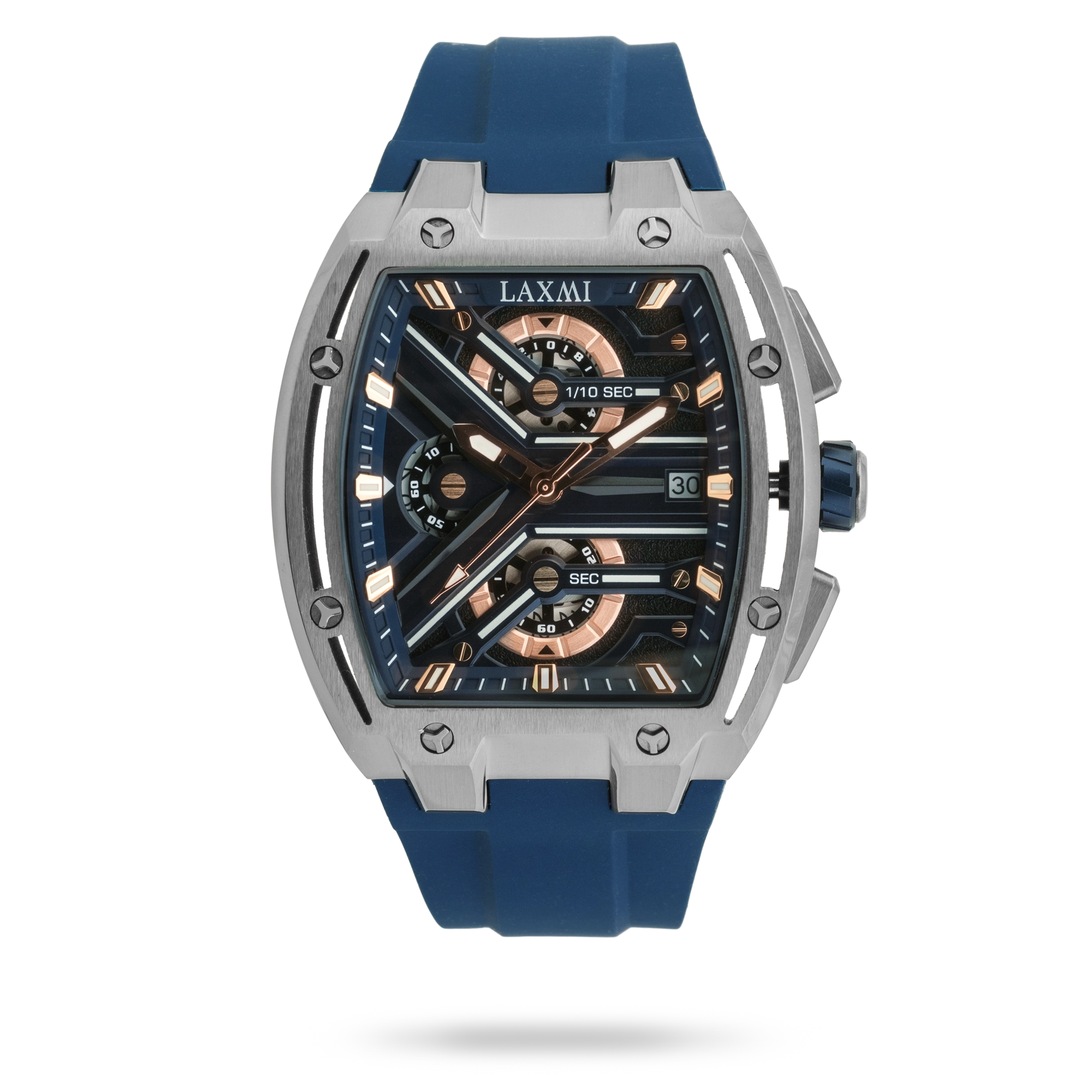 8916-laxmi-watch.webp ساعت مچی مردانه لاکسمی بند رابر دودی کد Laxmi 8916 - تصویر 1