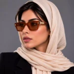 عینک آفتابی امیری فریم مربع عسلی اورجینال کد AR1013