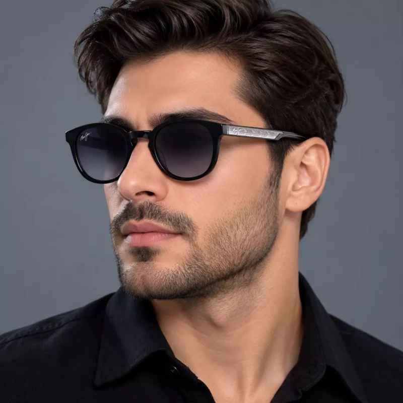 عینک آفتابی مائویی جیم فریم گرد اورجینال کد MO636 1 عینک آفتابی مائویی جیم فریم گرد اورجینال کد MO636