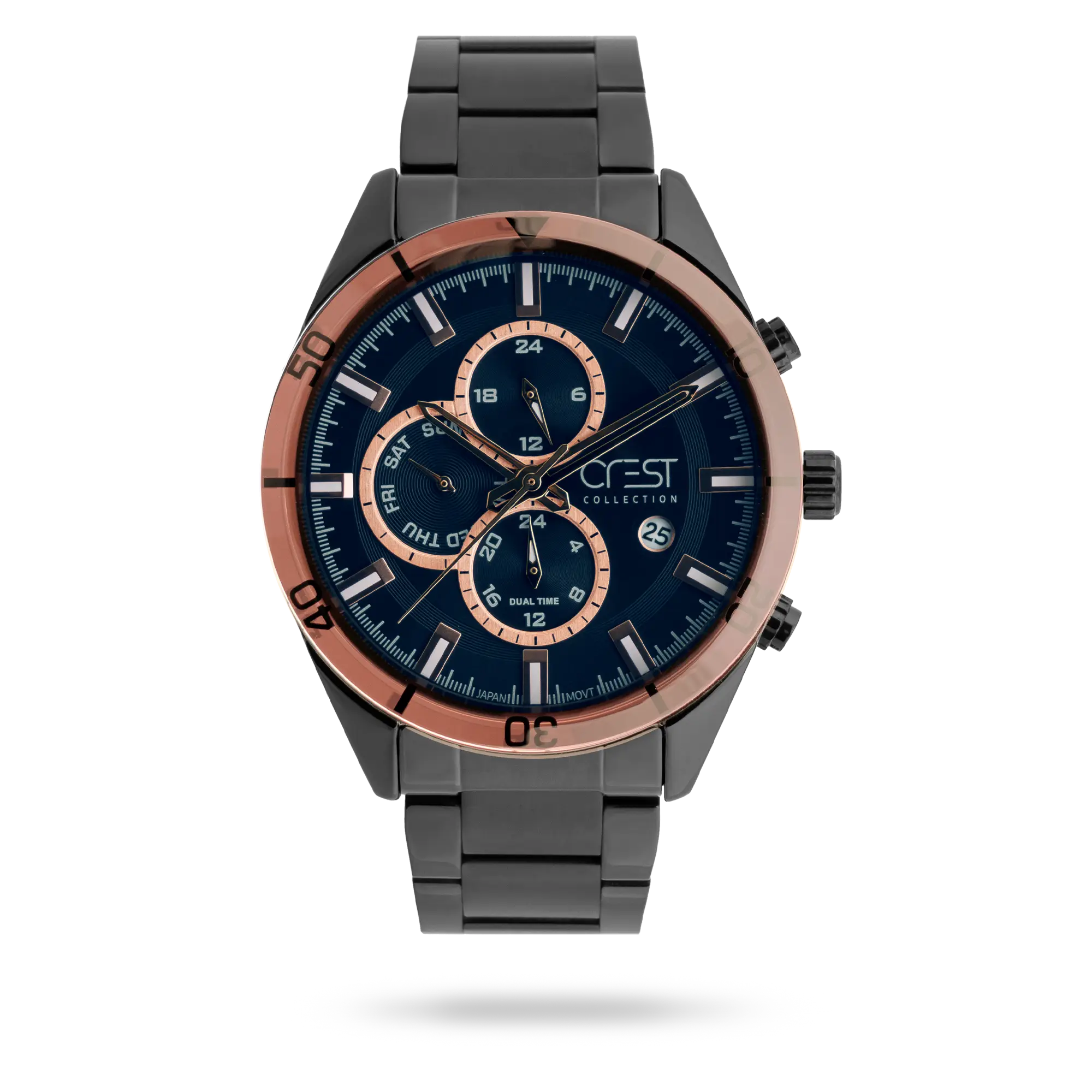crest-watch-6279-6.webp ساعت مچی مردانه کرست بند استیل رزگلد کد Crest 6279/6 - تصویر 1