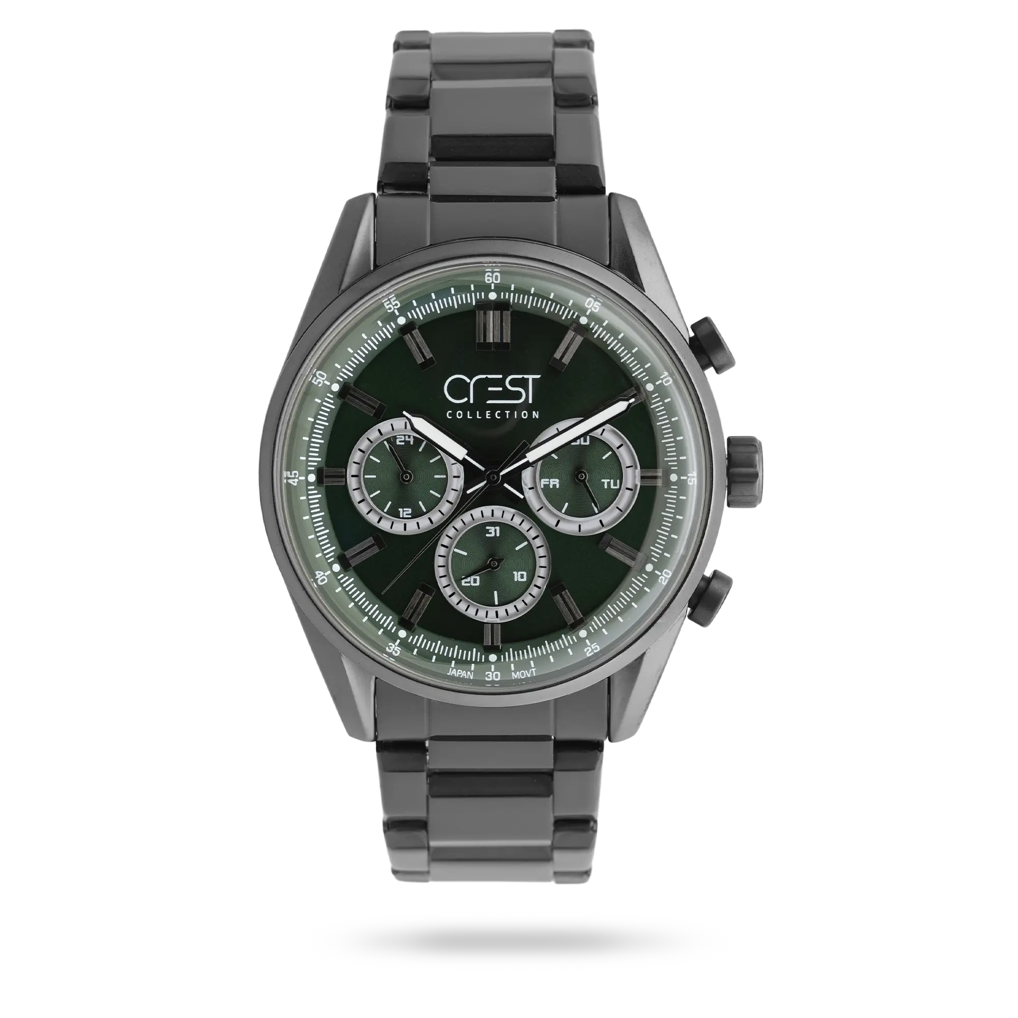 crest-watch-6301-3.webp ساعت مچی مردانه کرست بند استیل دودی کد Crest 6301/3 - تصویر 1