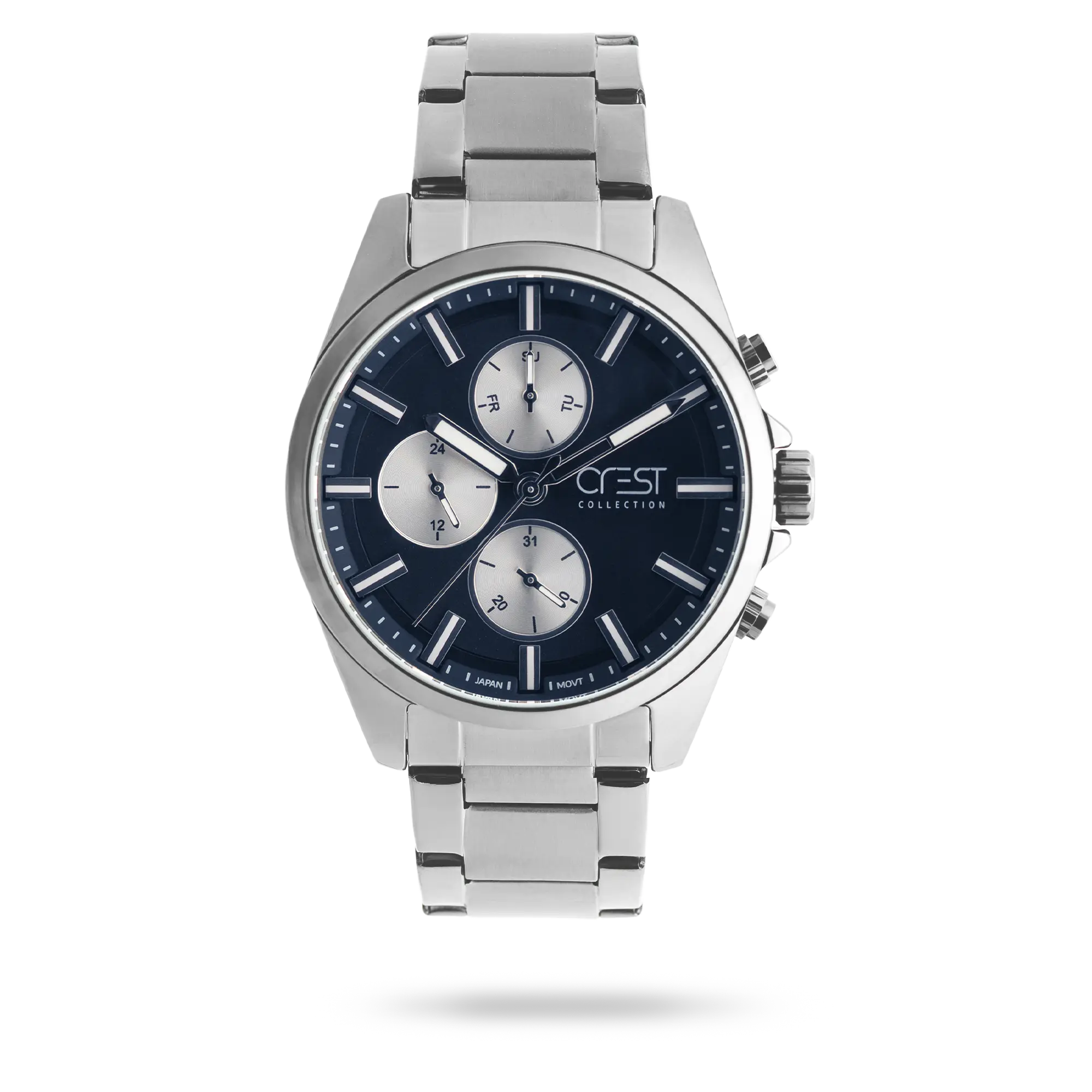 crest-watch-6306-3.webp ساعت مچی مردانه کرست بند استیل نقره ای کد Crest 6306/3 - تصویر 1