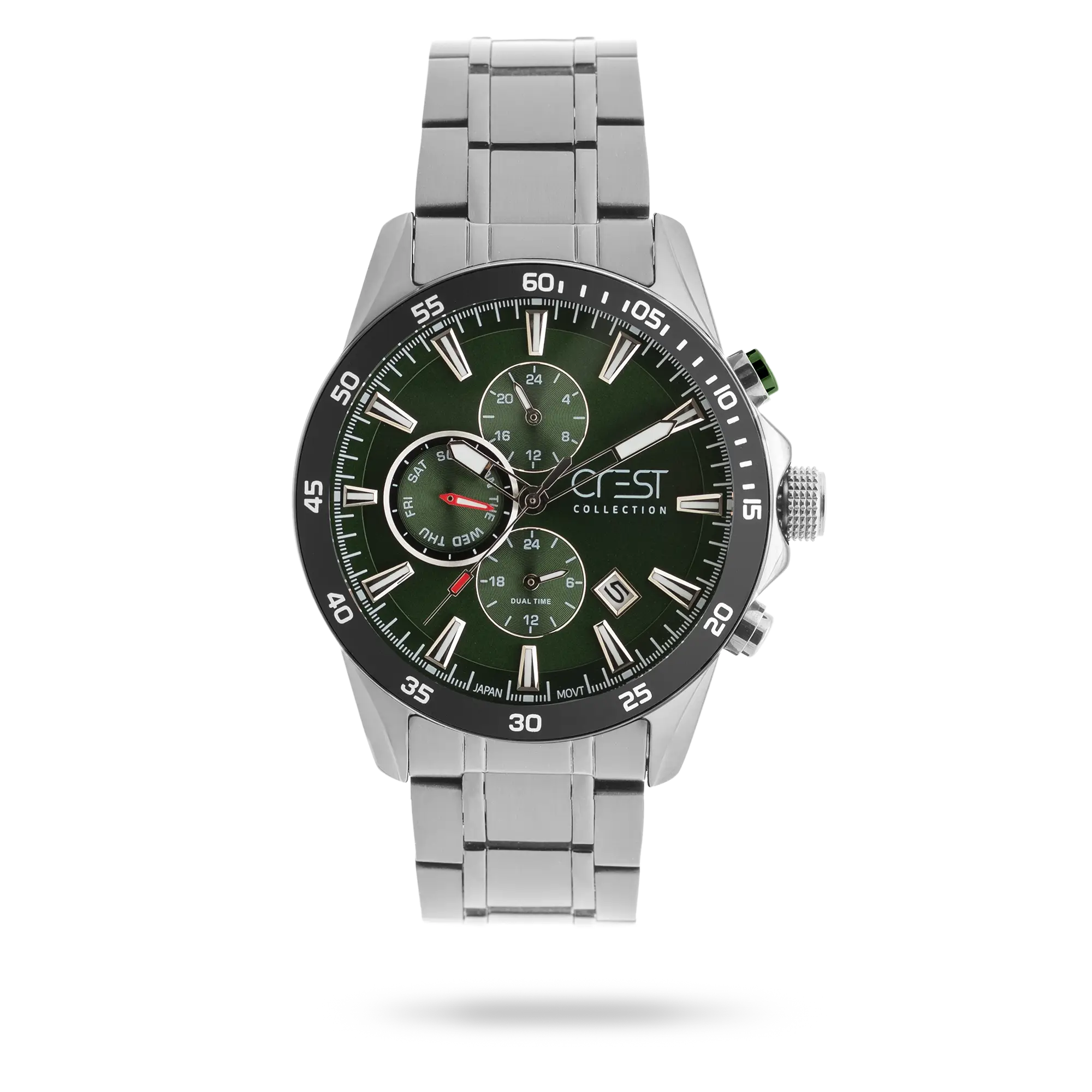 crest-watch-6310-2.webp ساعت مچی مردانه کرست بند استیل نقره ای کد Crest 6310/2 - تصویر 1