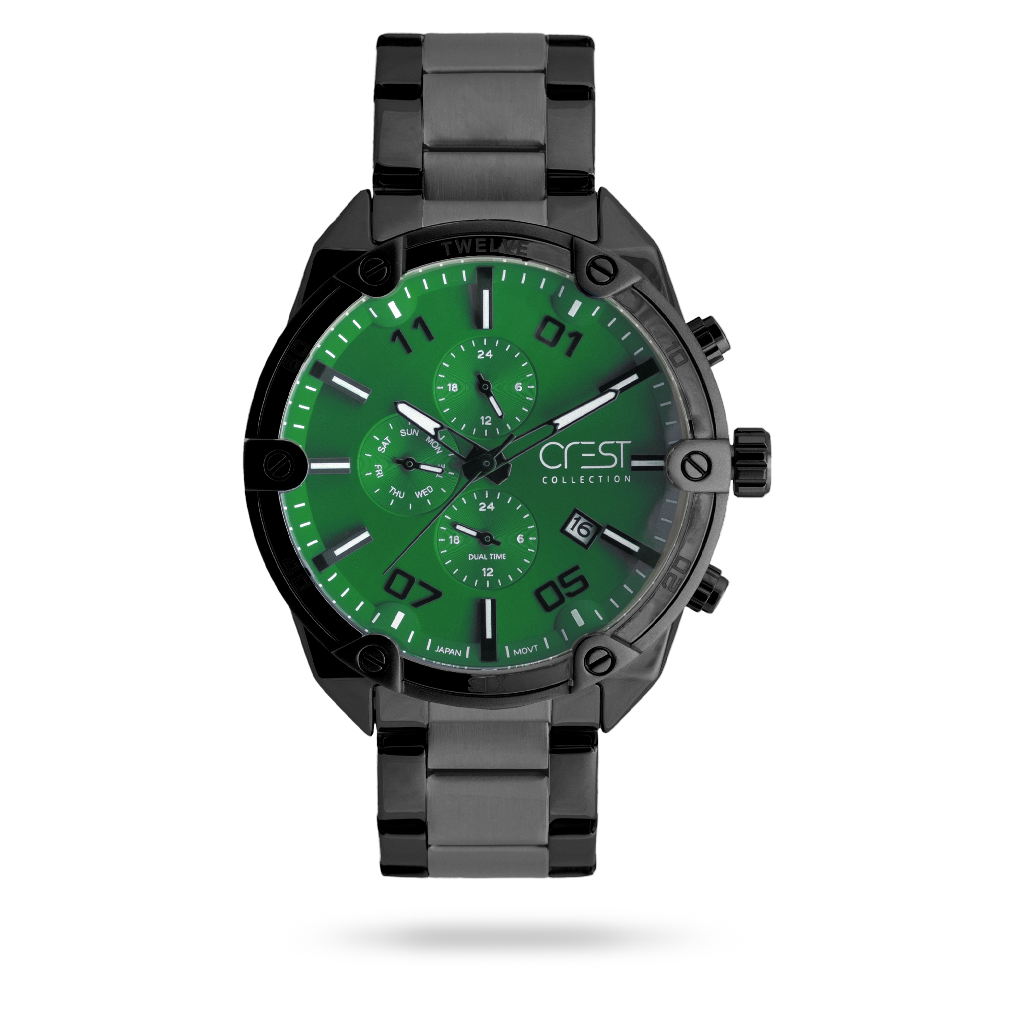 crest-watch-6312-7.webp ساعت مچی مردانه کرست بند استیل مشکی کد Crest 6312/7 - تصویر 1