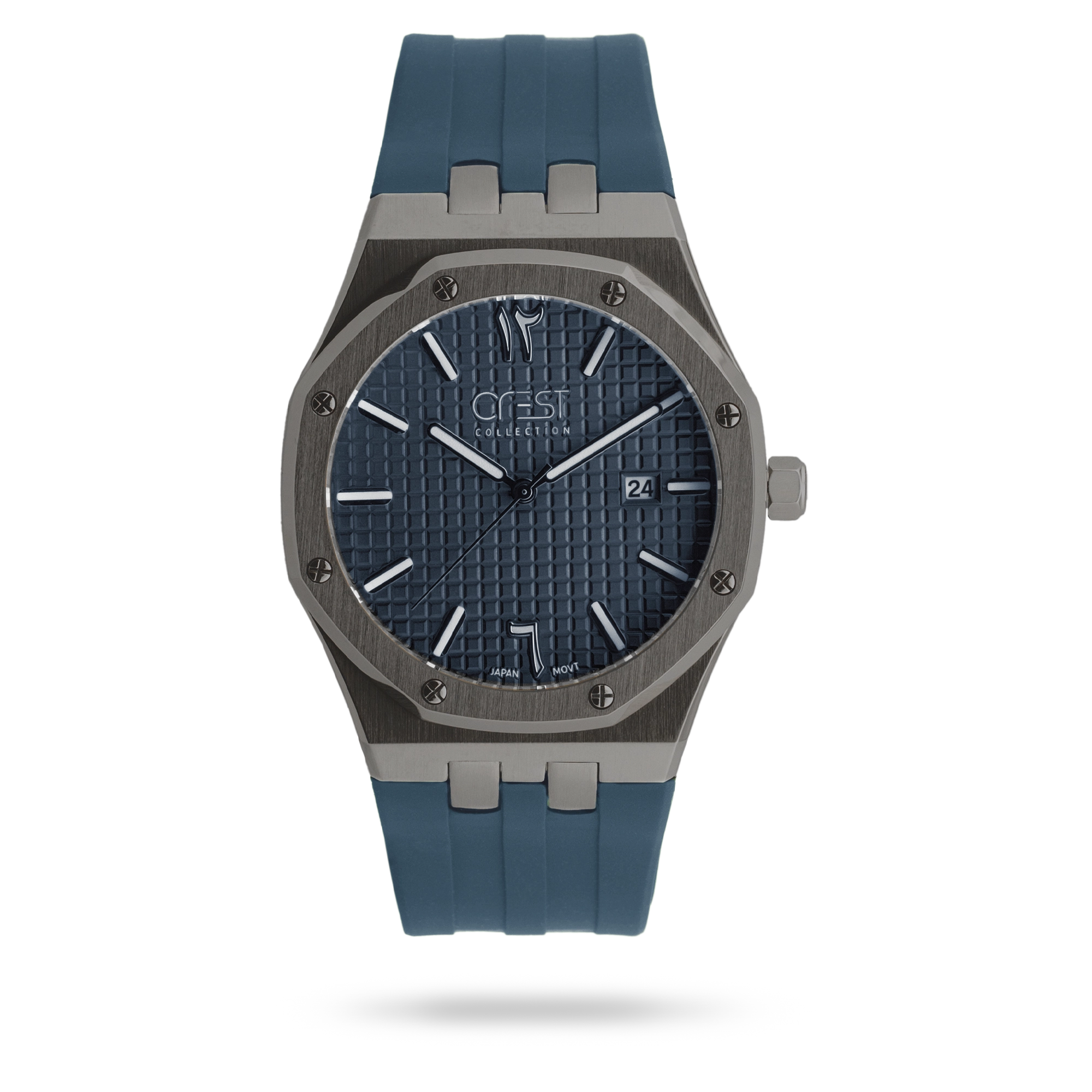 crest-watch-6314-1.webp ساعت مچی مردانه کرست بند سیلیکون دودی کد Crest 6314/1 - تصویر 1