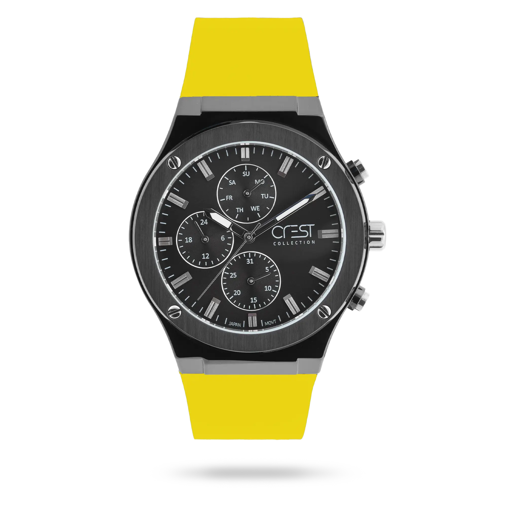 crest-watch-6315-5.webp ساعت مچی مردانه کرست بند سیلیکون مشکی کد Crest 6315/5 - تصویر 1