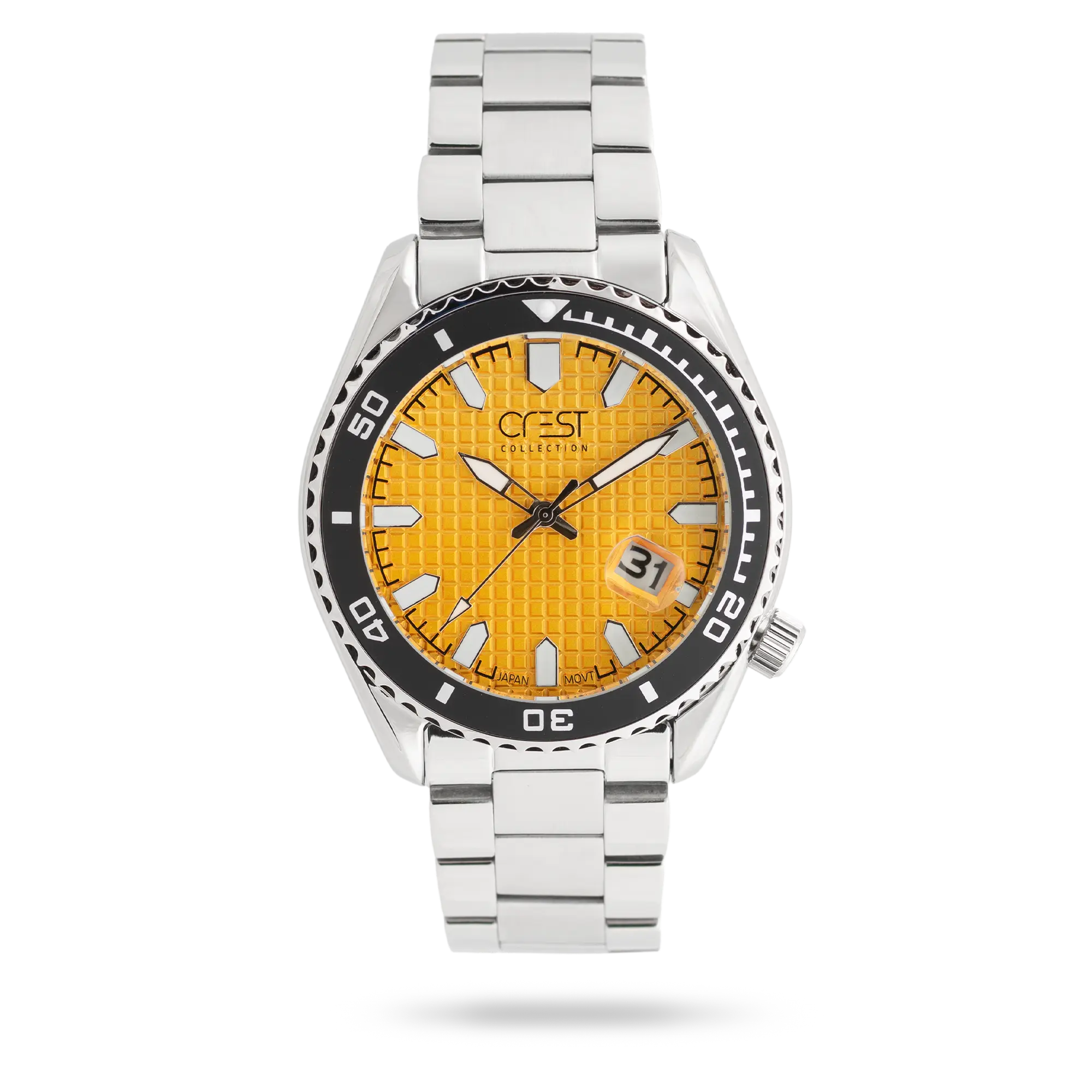crest-watch-6318-5.webp ساعت مچی مردانه کرست بند استیل نقره ای کد Crest 6318/5 - تصویر 1
