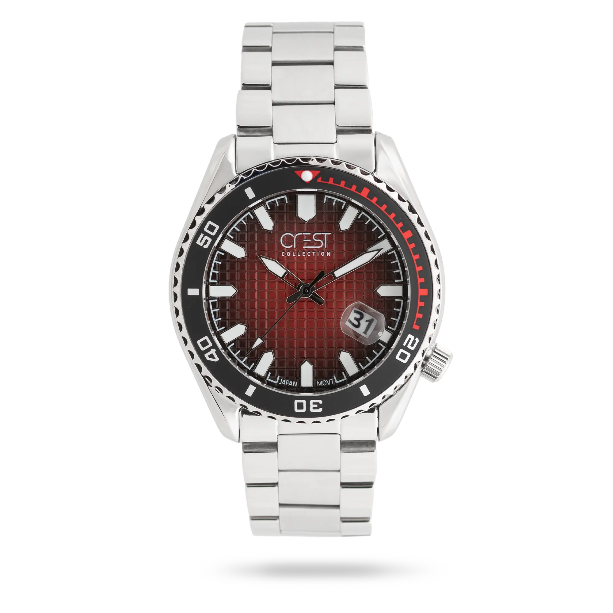 crest-watch-6318.webp ساعت مچی مردانه کرست بند استیل نقره ای کد Crest 6318 - تصویر 1