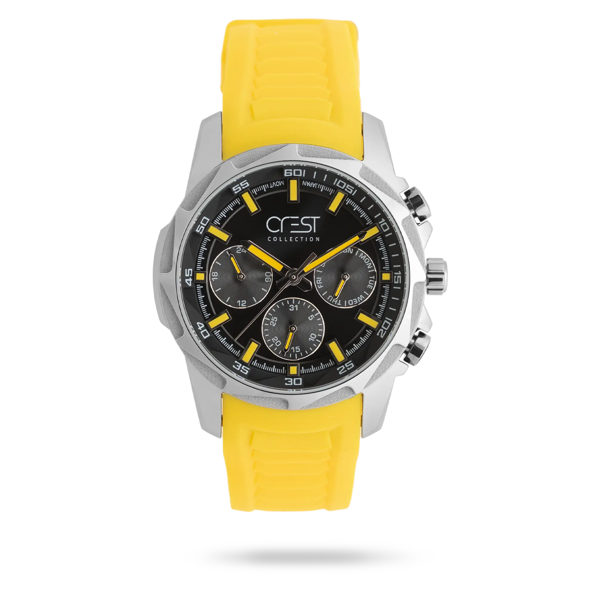 crest-watch-6323-2.webp ساعت مچی مردانه کرست بند سیلیکون نقره ای کد Crest 6323/2 - تصویر 1