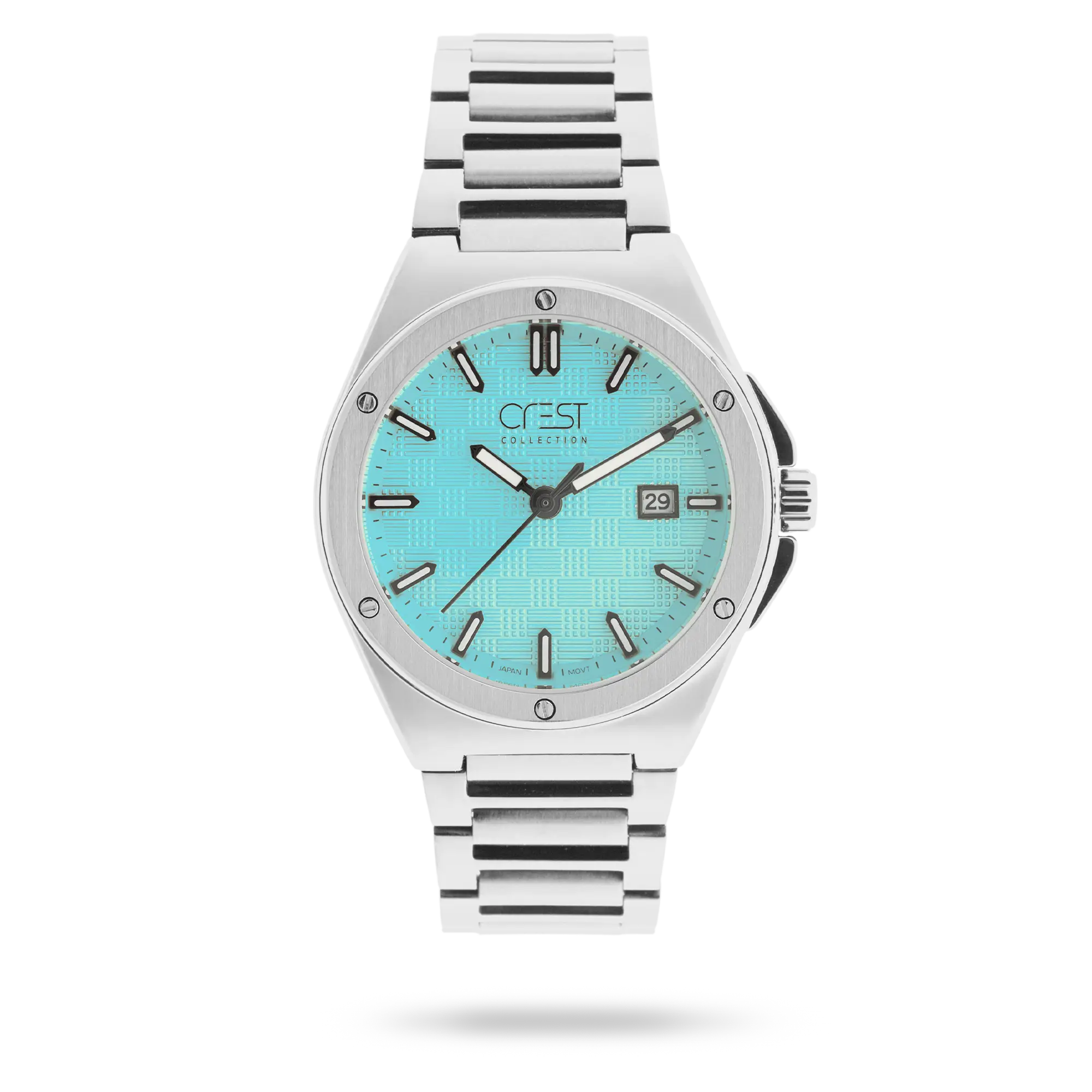 crest-watch-6328-3.webp ساعت مچی مردانه کرست بند استیل نقره ای کد Crest 6328/3 - تصویر 1