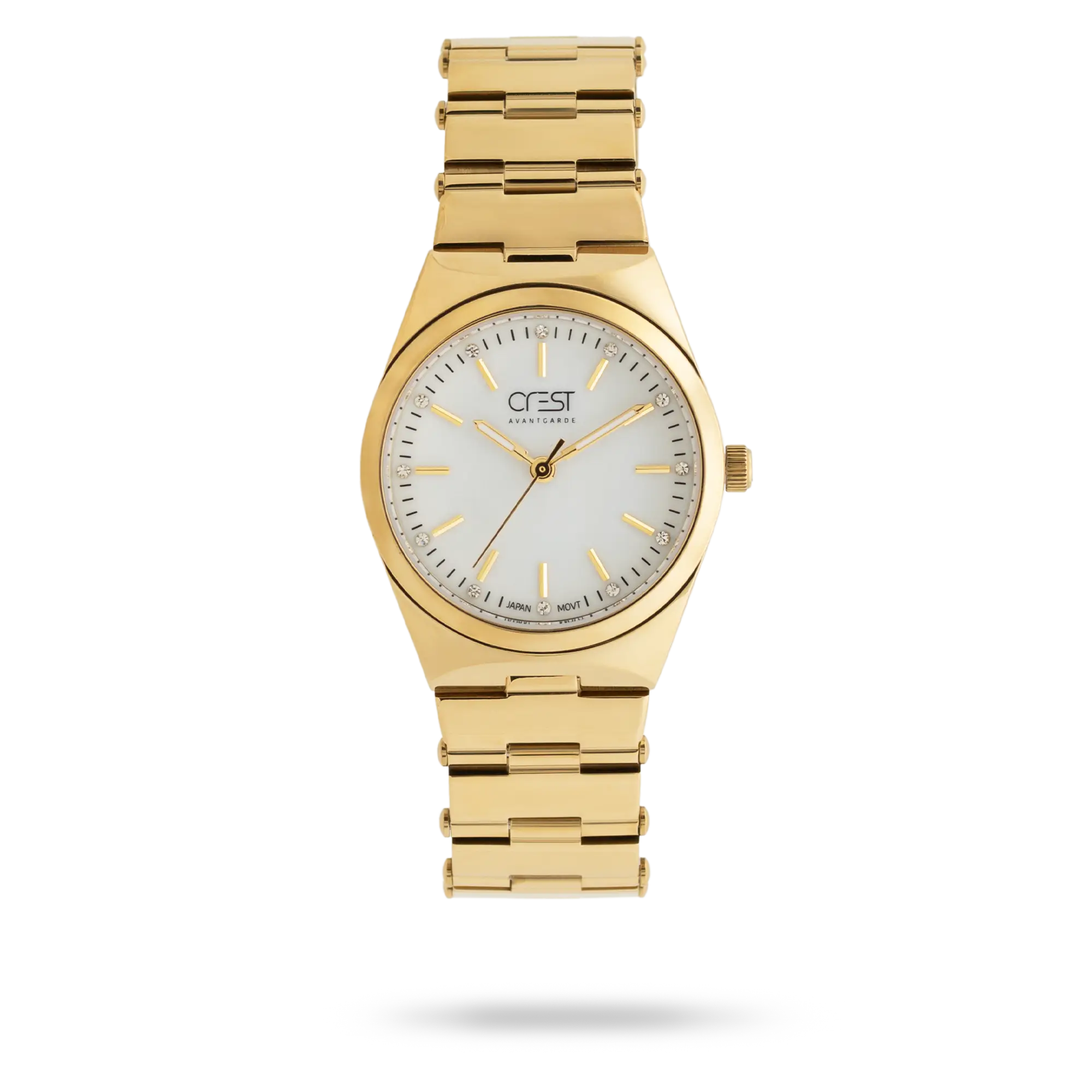 crest-watch-6338-1.webp ساعت مچی زنانه کرست بند استیل طلایی کد Crest 6338/1 - تصویر 1