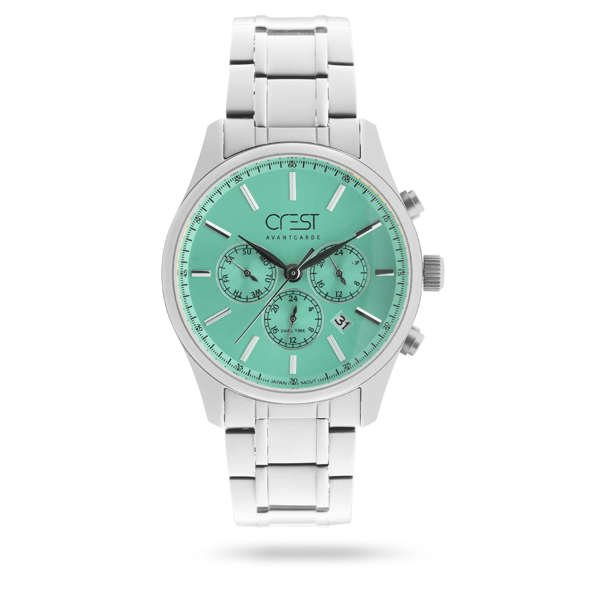 crest-watch-6341-4.webp ساعت مچی مردانه کرست بند استیل نقره ای کد Crest 6341/4 - تصویر 1