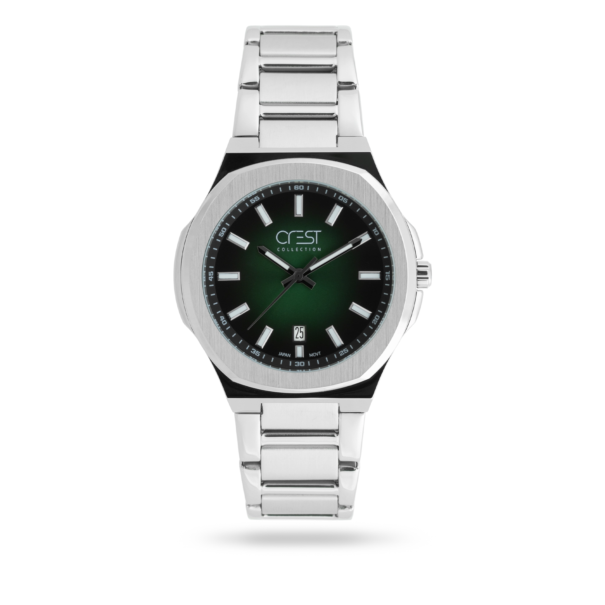 crest-watch-6347-2.webp ساعت مچی مردانه کرست بند استیل سبز کد Crest 6347/2 - تصویر 1