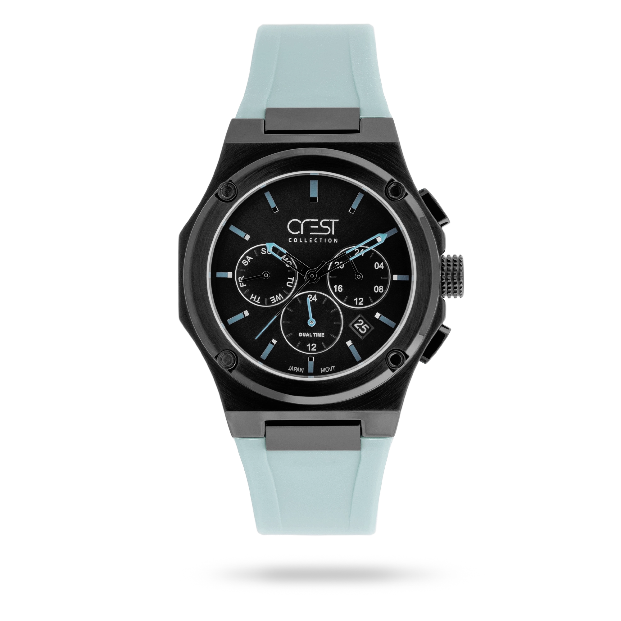 crest-watch-6351-4.webp ساعت مچی مردانه کرست بند سیلیکون دودی کد Crest 6351/4 - تصویر 1