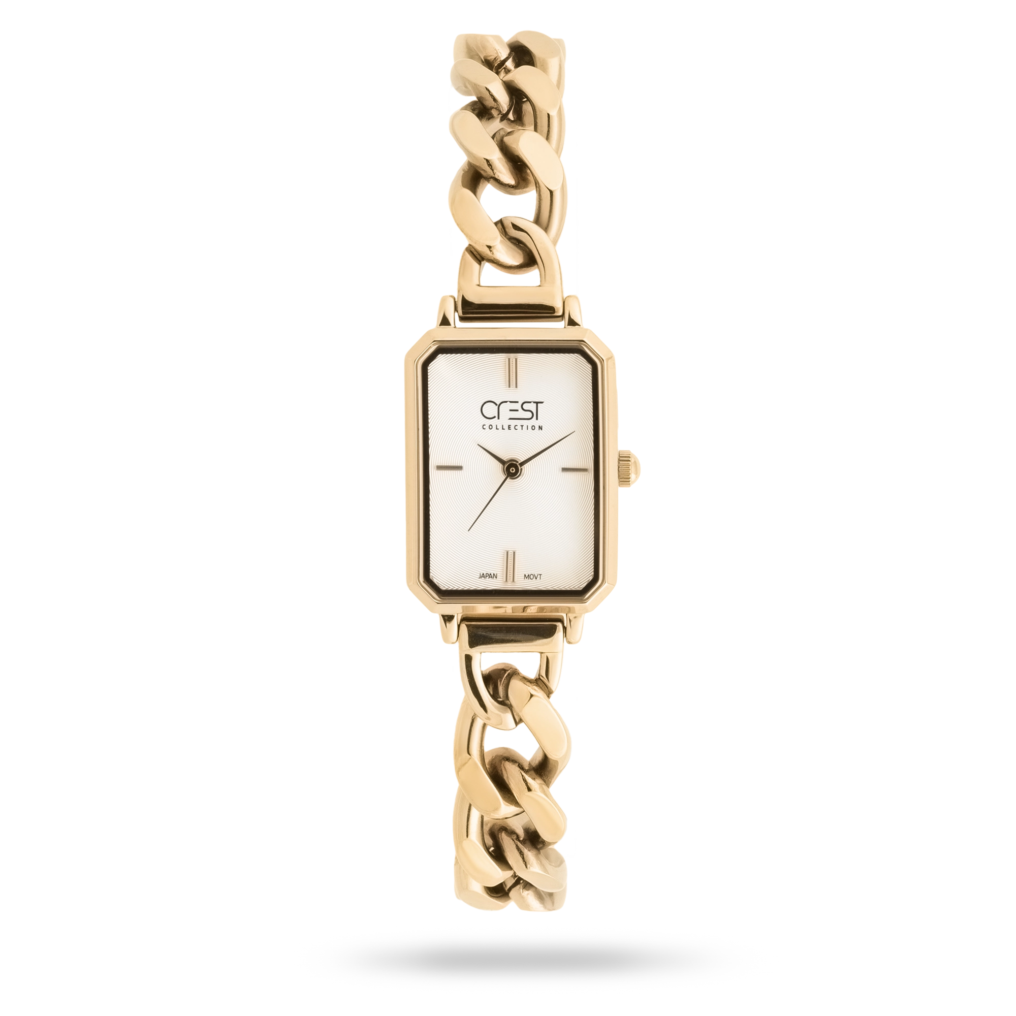 crest-watch-6355-3.webp ساعت مچی زنانه کرست بند استیل طلایی کد Crest 6355/3 - تصویر 1