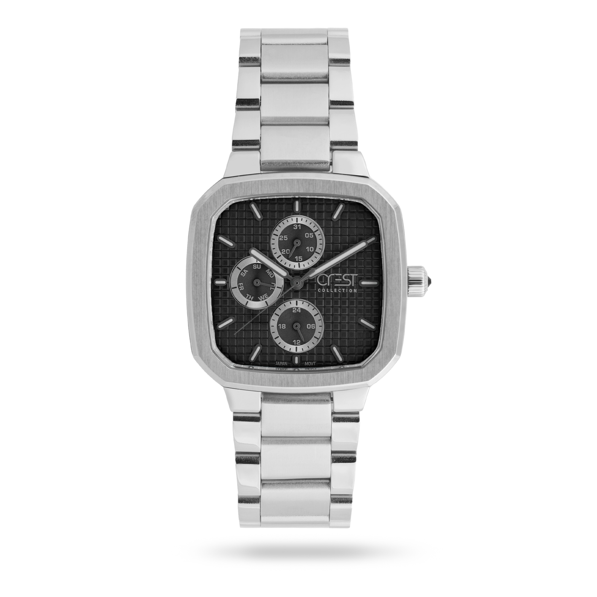 crest-watch-6370-1.webp ساعت مچی مردانه کرست بند استیل نقره ای کد Crest 6370/1 - تصویر 1