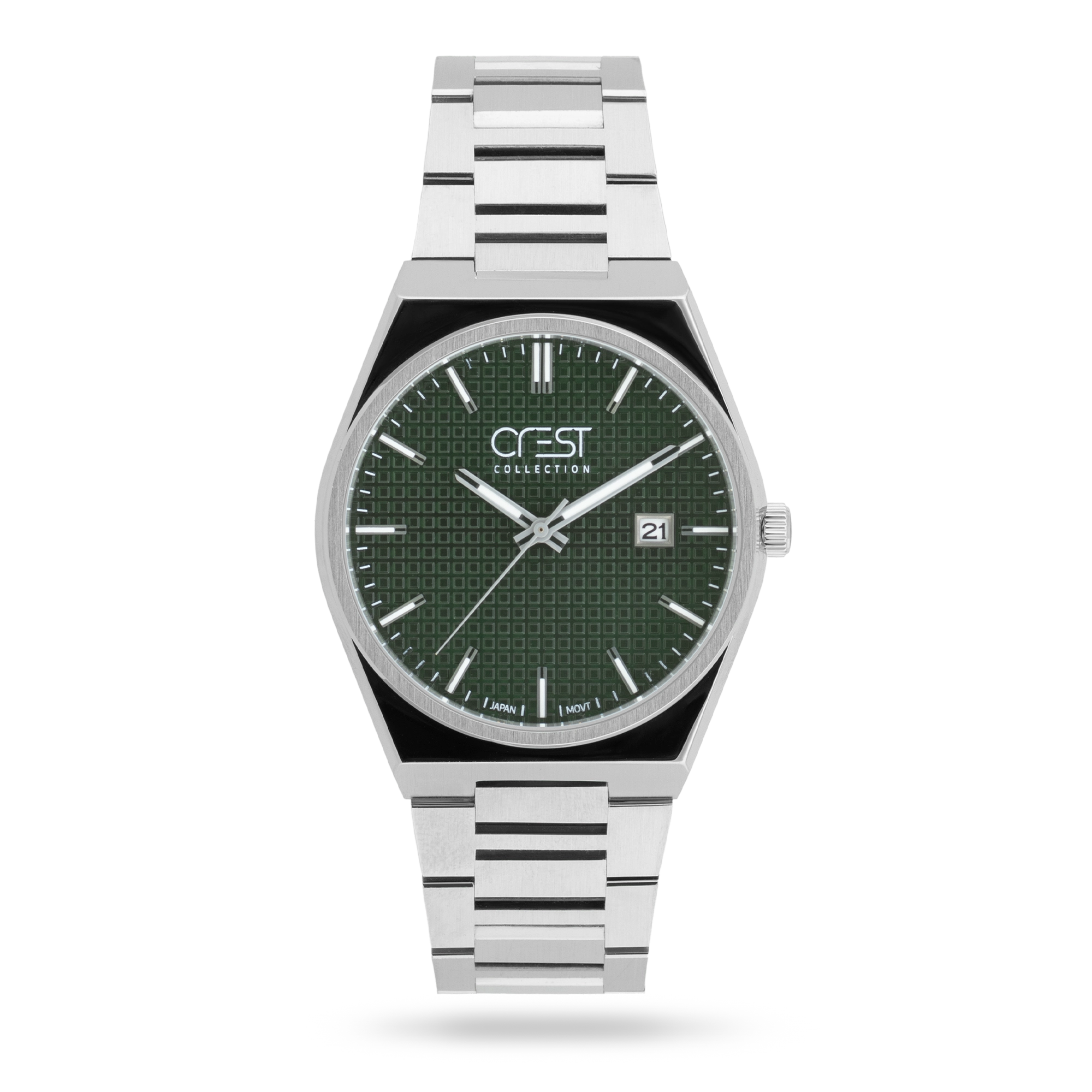 crest-watch-6380-3.webp ساعت مچی مردانه کرست بند استیل نقره ای کد Crest 380/3 - تصویر 1