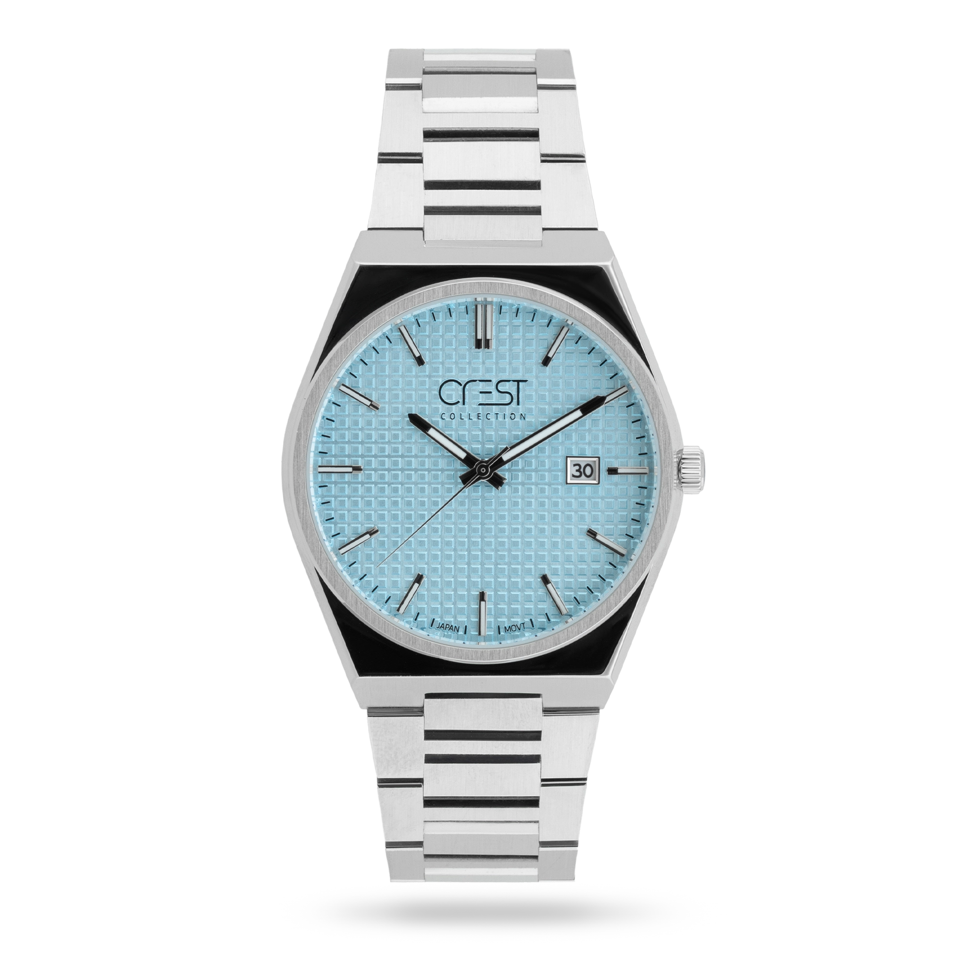 crest-watch-6380-5.webp ساعت مچی مردانه کرست بند استیل نقره ای کد Crest 6380/5 - تصویر 1