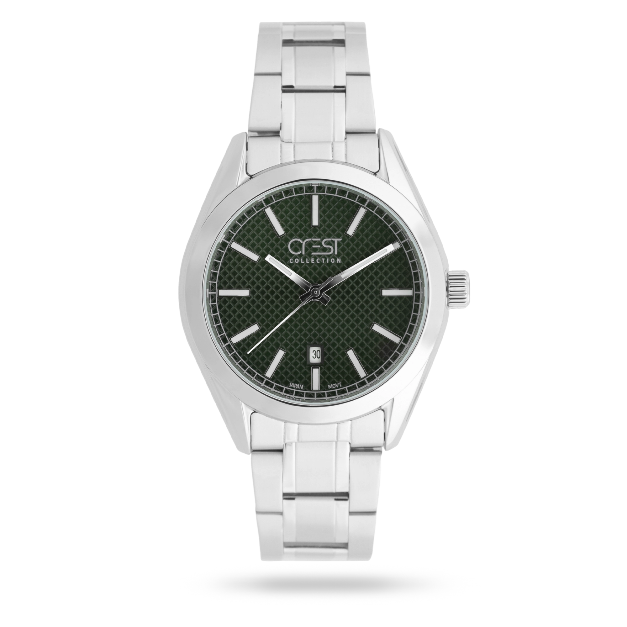 crest-watch-6381.webp ساعت مچی مردانه کرست بند استیل نقره ای کد Crest 6381 - تصویر 1