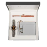 ساعت مچی زنانه کرست بند استیل دو رنگ رزگلد نقره ای کد Crest 9043/3