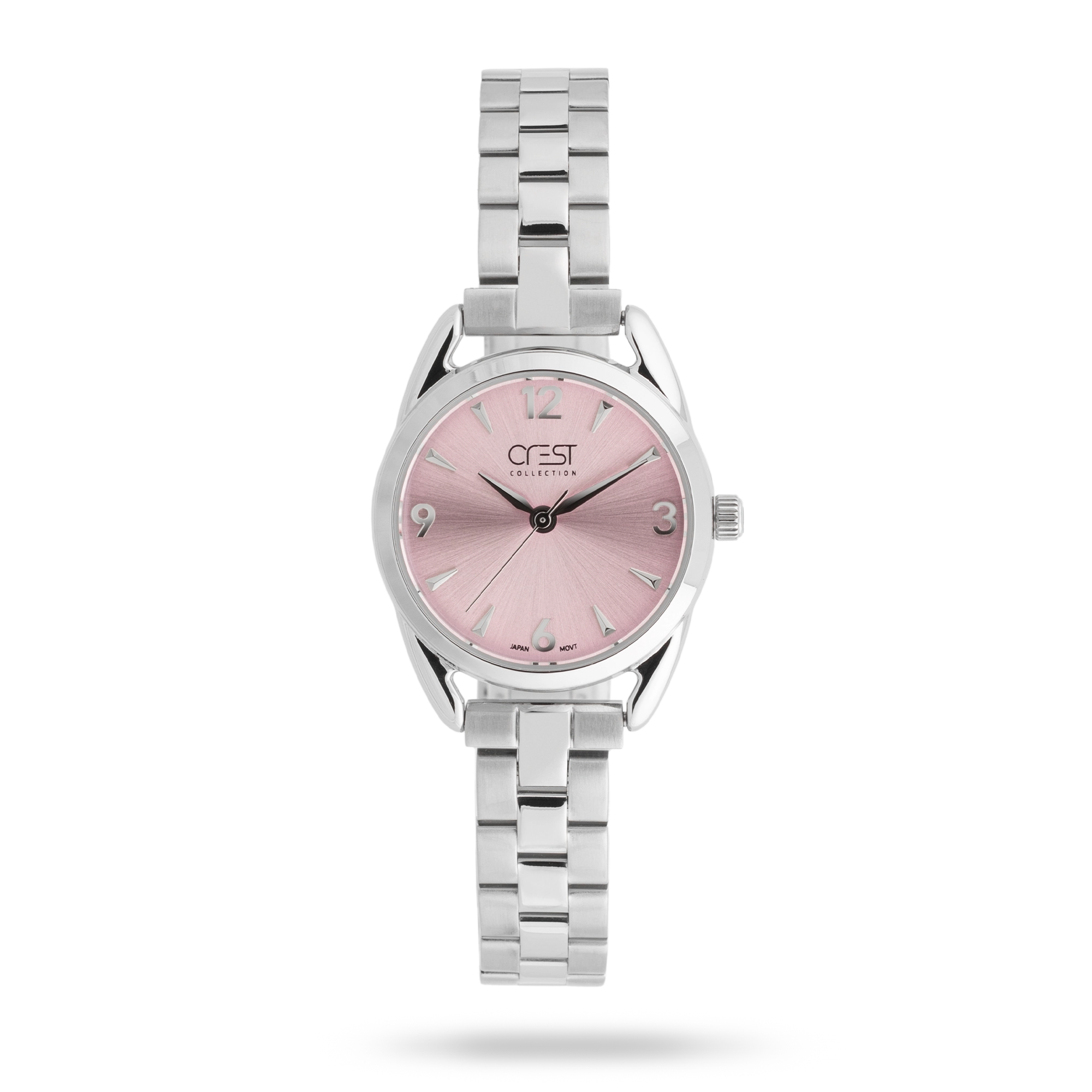 crest-watch-9052-3.webp ساعت مچی زنانه کرست بند استیل نقره ای کد Crest 9052/3 - تصویر 1