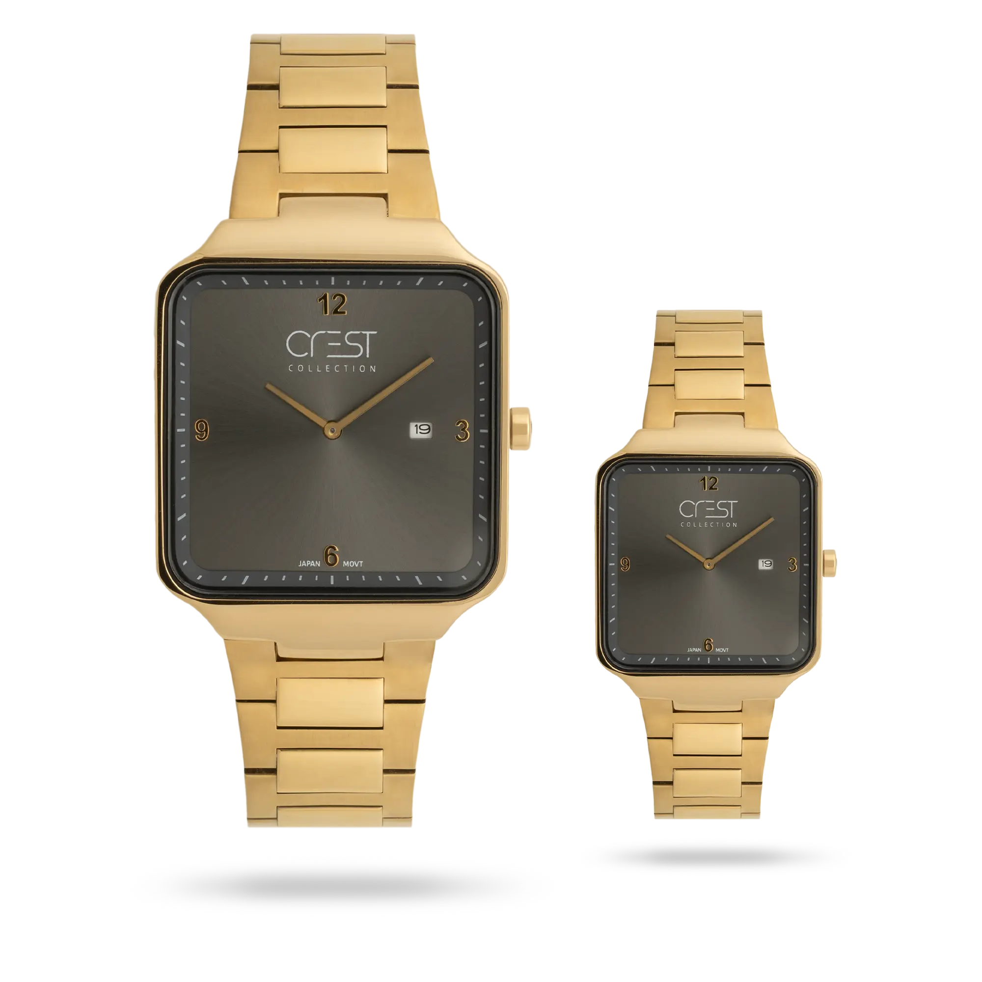 crest-watch-9053-11.webp ساعت مچی ست کرست بند استیل طلایی کد Crest 9053/11 - تصویر 1