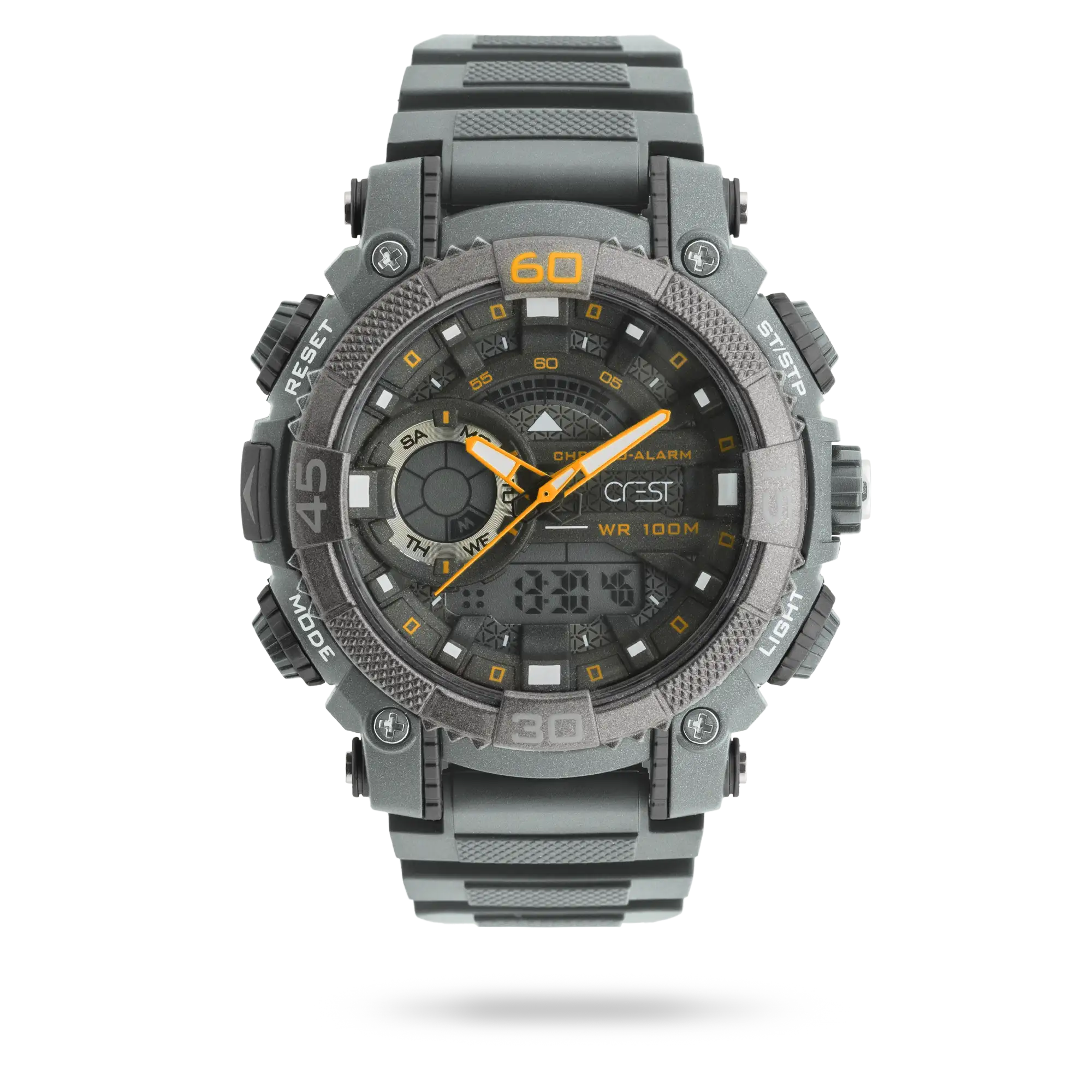 crest-watch-9509-3.webp ساعت مچی مردانه کرست بند سیلیکون دودی کد Crest 9509/3 - تصویر 1