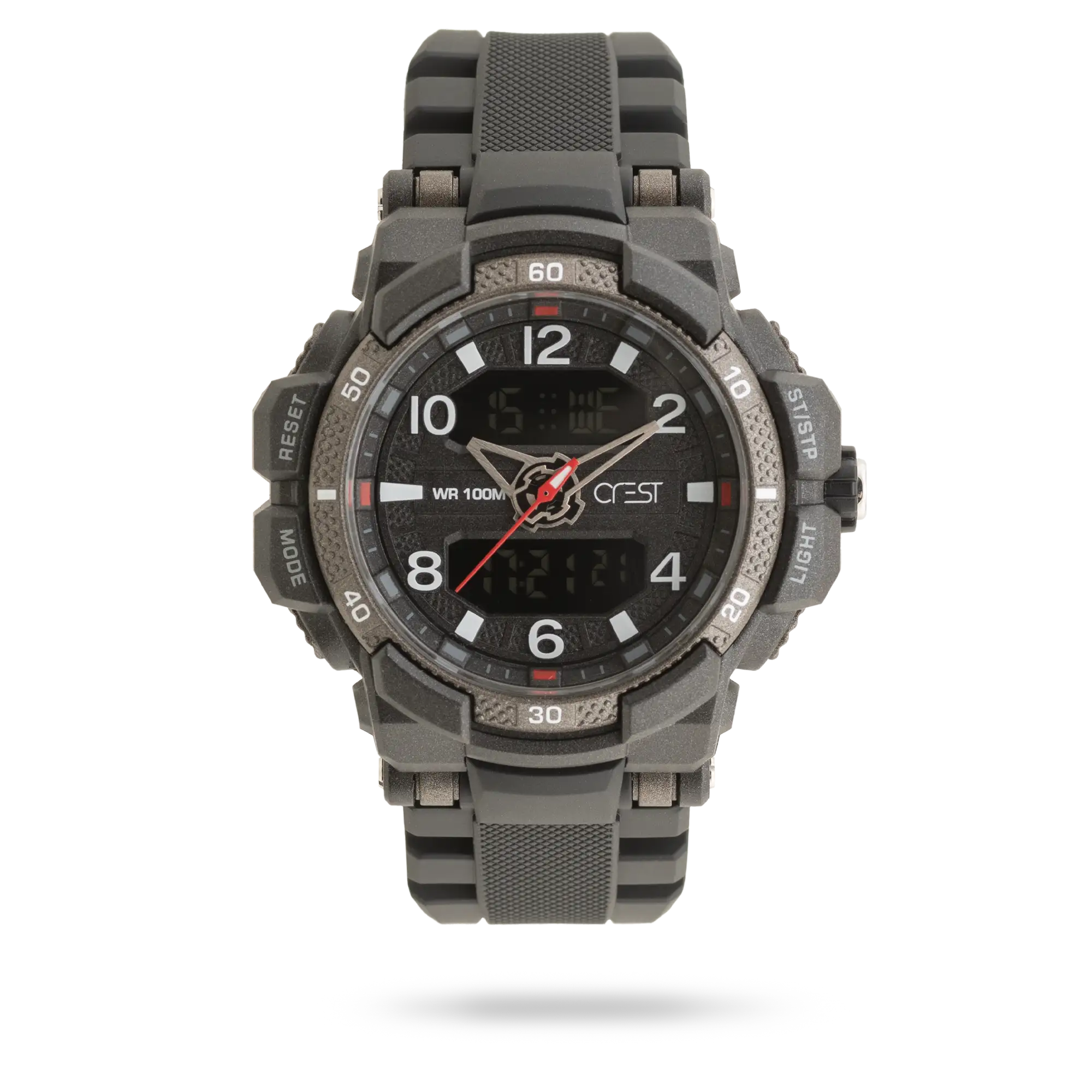 crest-watch-9510-1.webp ساعت مچی مردانه کرست بند سیلیکون دودی کد Crest 9510/1 - تصویر 1