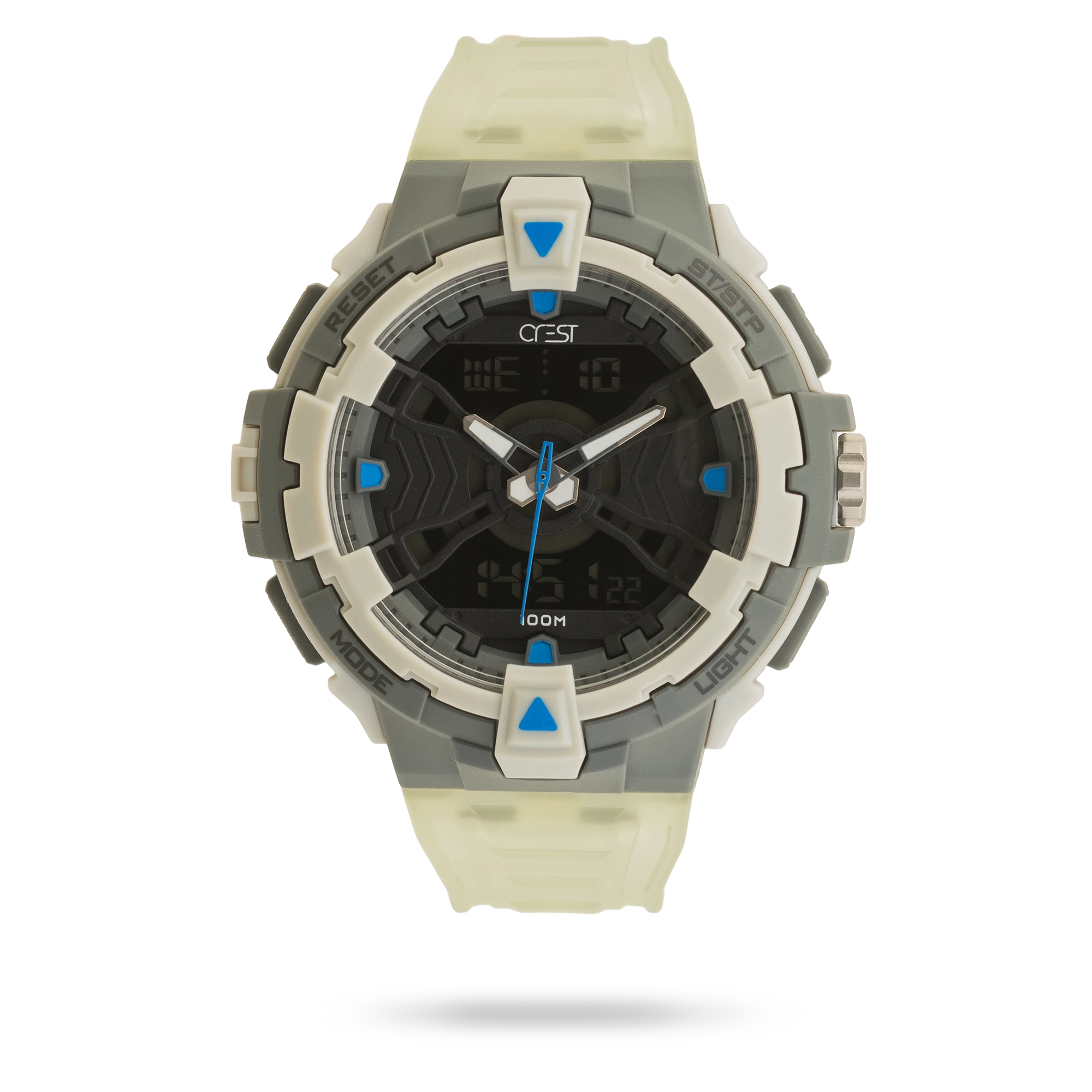 crest-watch-9517-2.webp ساعت مچی مردانه کرست بند سیلیکون شفاف کد Crest 9517/2 - تصویر 1