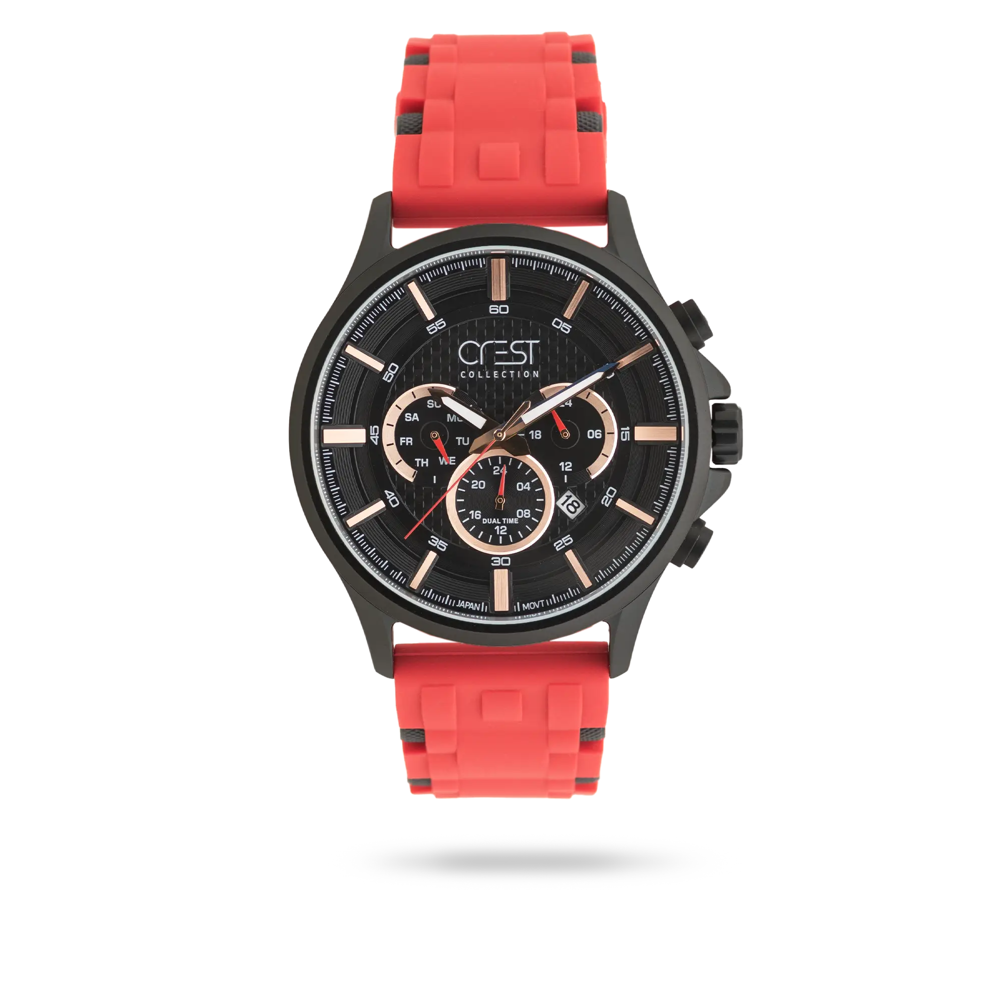 crestwatch-6308-4.webp ساعت مچی مردانه کرست بند سیلیکون دودی کد Crest 6308/4 - تصویر 1