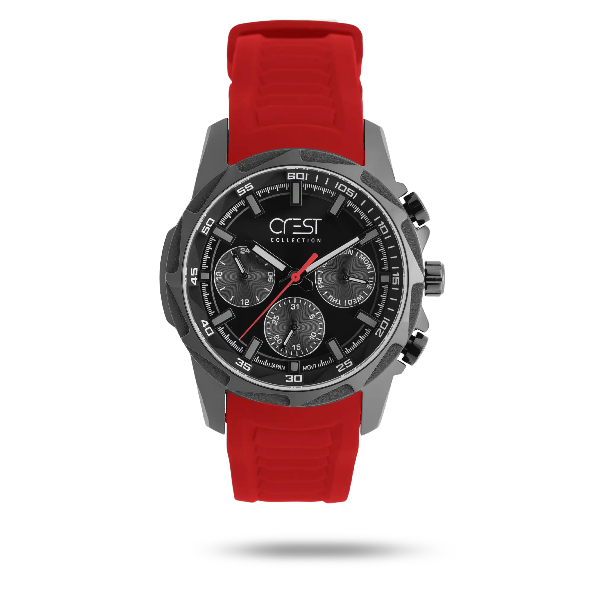 crestwatch-6323.webp ساعت مچی مردانه کرست بند سیلیکون دودی کد Crest 6323 - تصویر 1