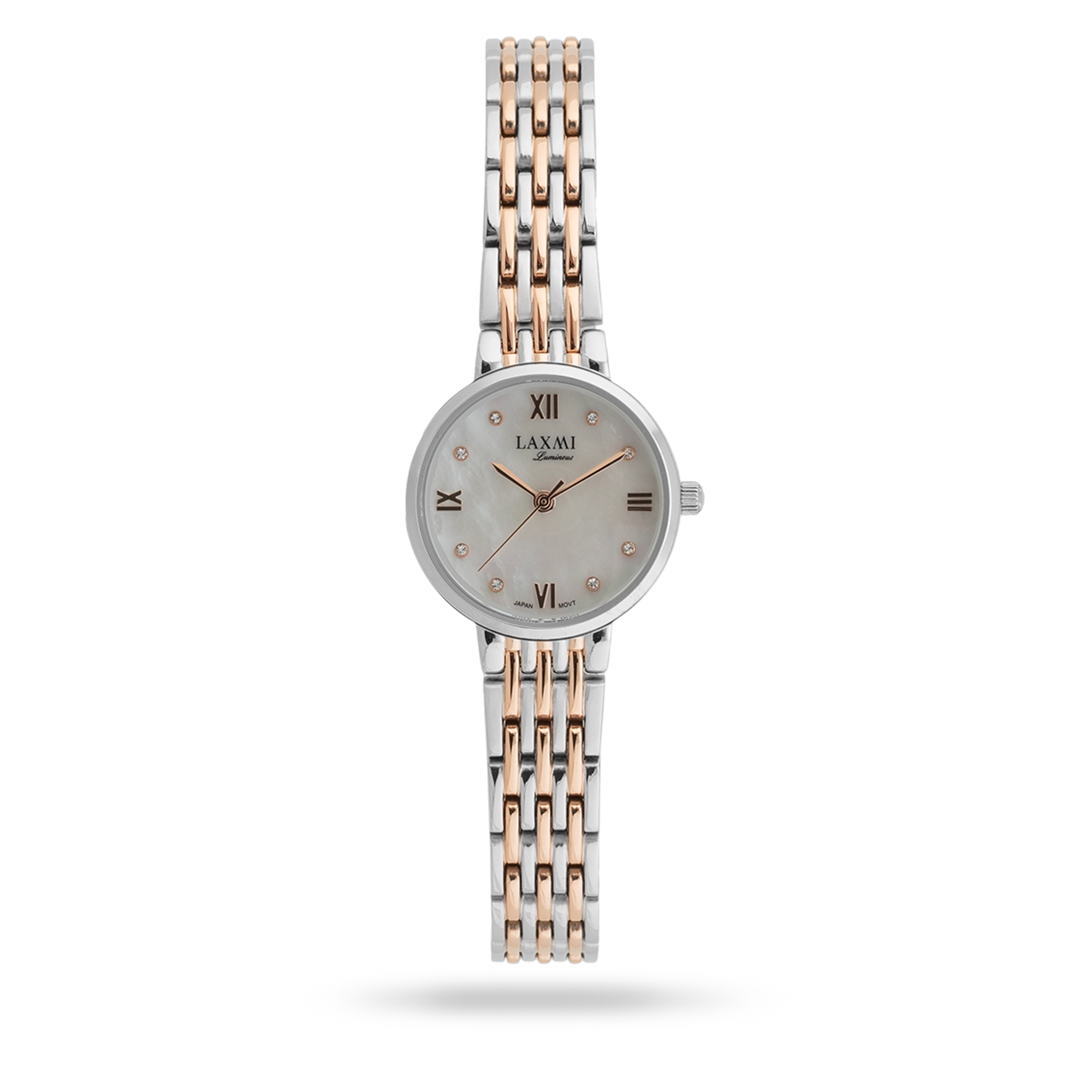 laxmi-8207-6.webp ساعت مچی زنانه لاکسمی بند استیل نقره ای کد Laxmi 8207/6 - تصویر 1
