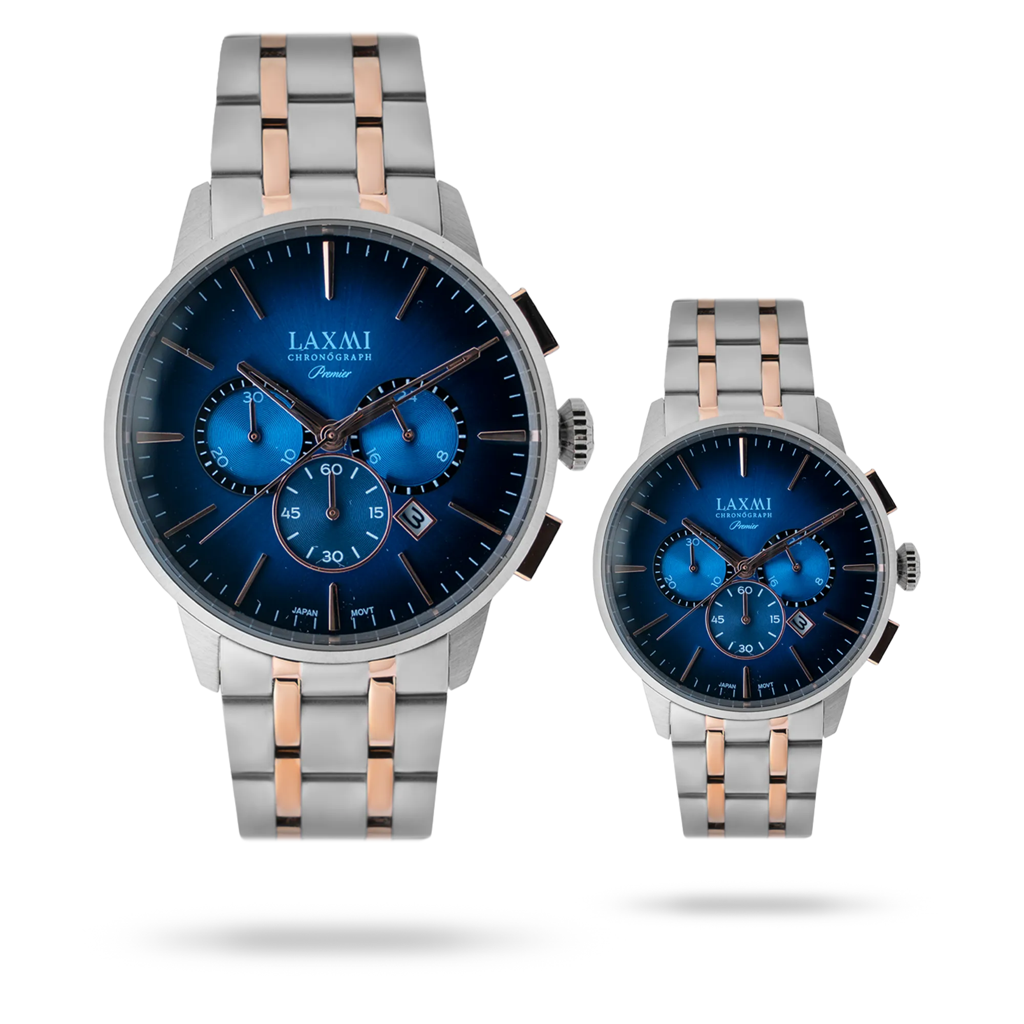 laxmi-watch-8119.webp ساعت مچی ست لاکسمی بند استیل نقره ای کد Laxmi 8119 - تصویر 1