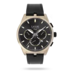 ساعت مچی مردانه لاکسمی بند چرم طلایی کد Laxmi 8131/2