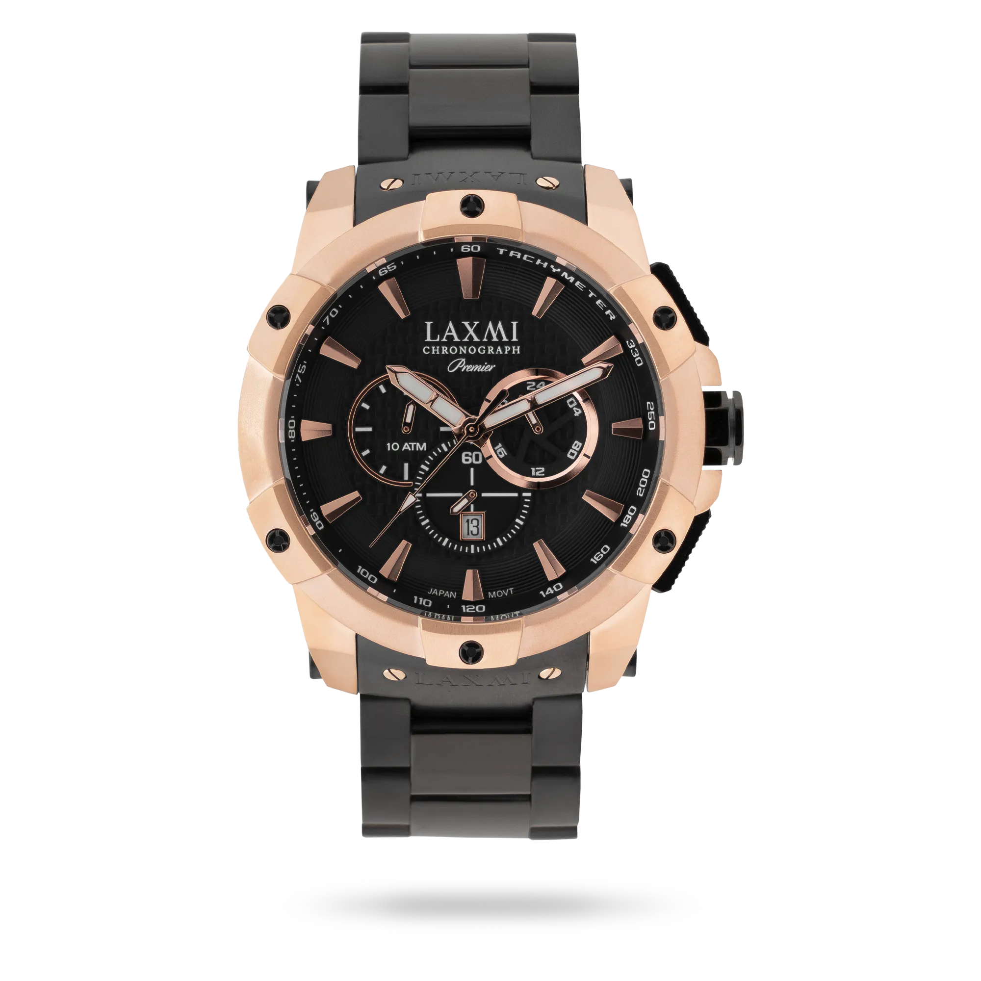 laxmi-watch-8156-1.webp ساعت مچی مردانه لاکسمی بند استیل رزگلد کد Laxmi 8156/1 - تصویر 1