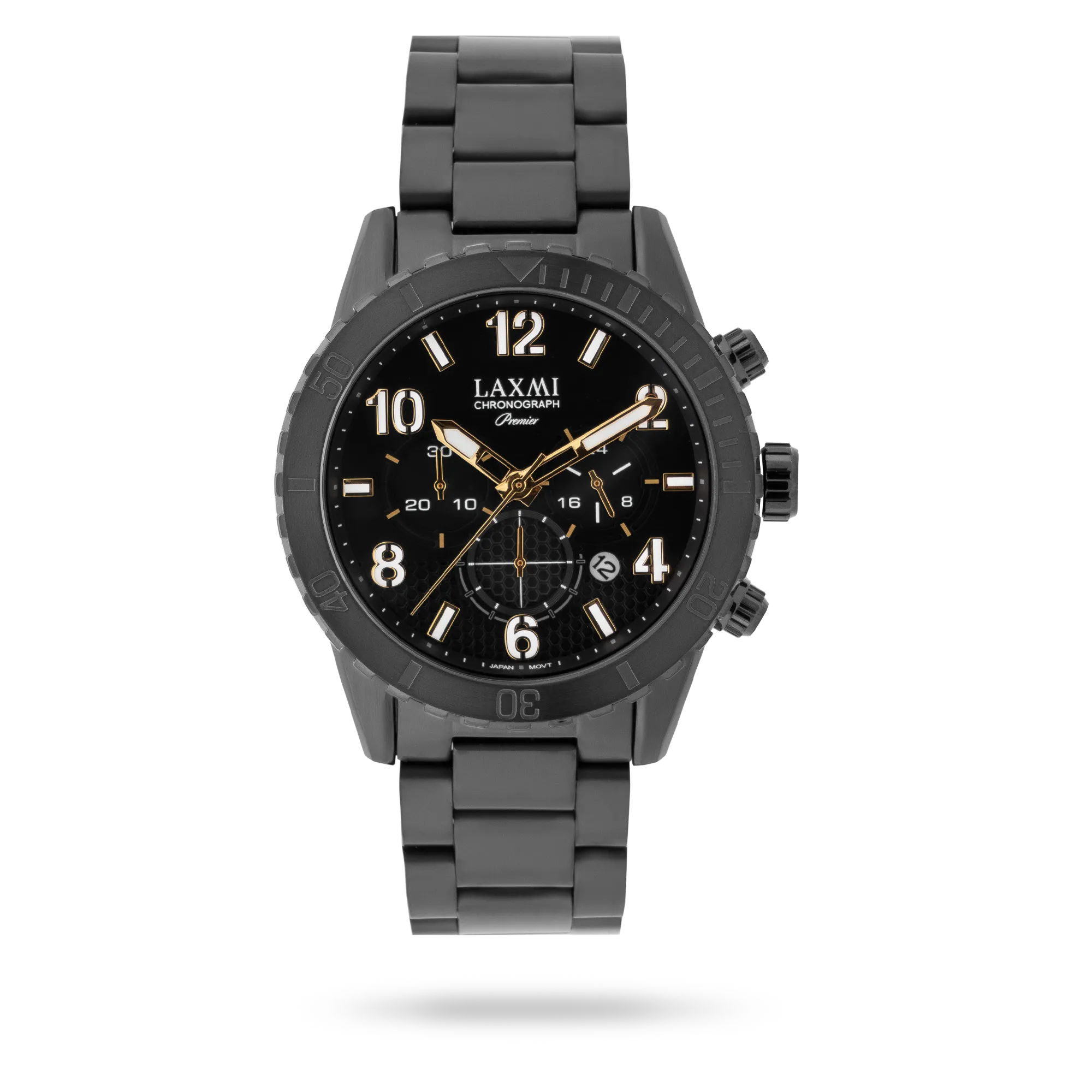 laxmi-watch-8159-4.webp ساعت مچی مردانه لاکسمی بند استیل مشکی کد Laxmi 8159/4 - تصویر 1