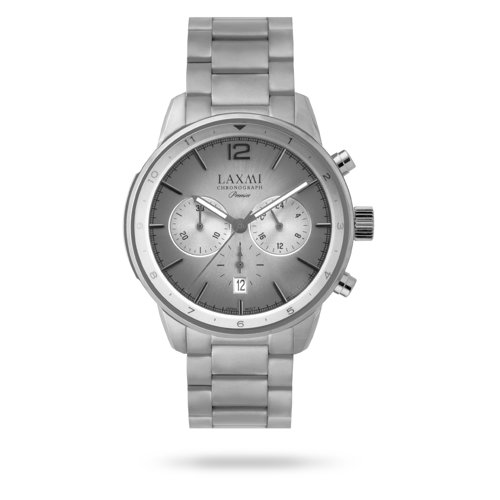 laxmi-watch-8160-5.webp ساعت مچی مردانه لاکسمی بند استیل نقره ای کد Laxmi 8160/5 - تصویر 1