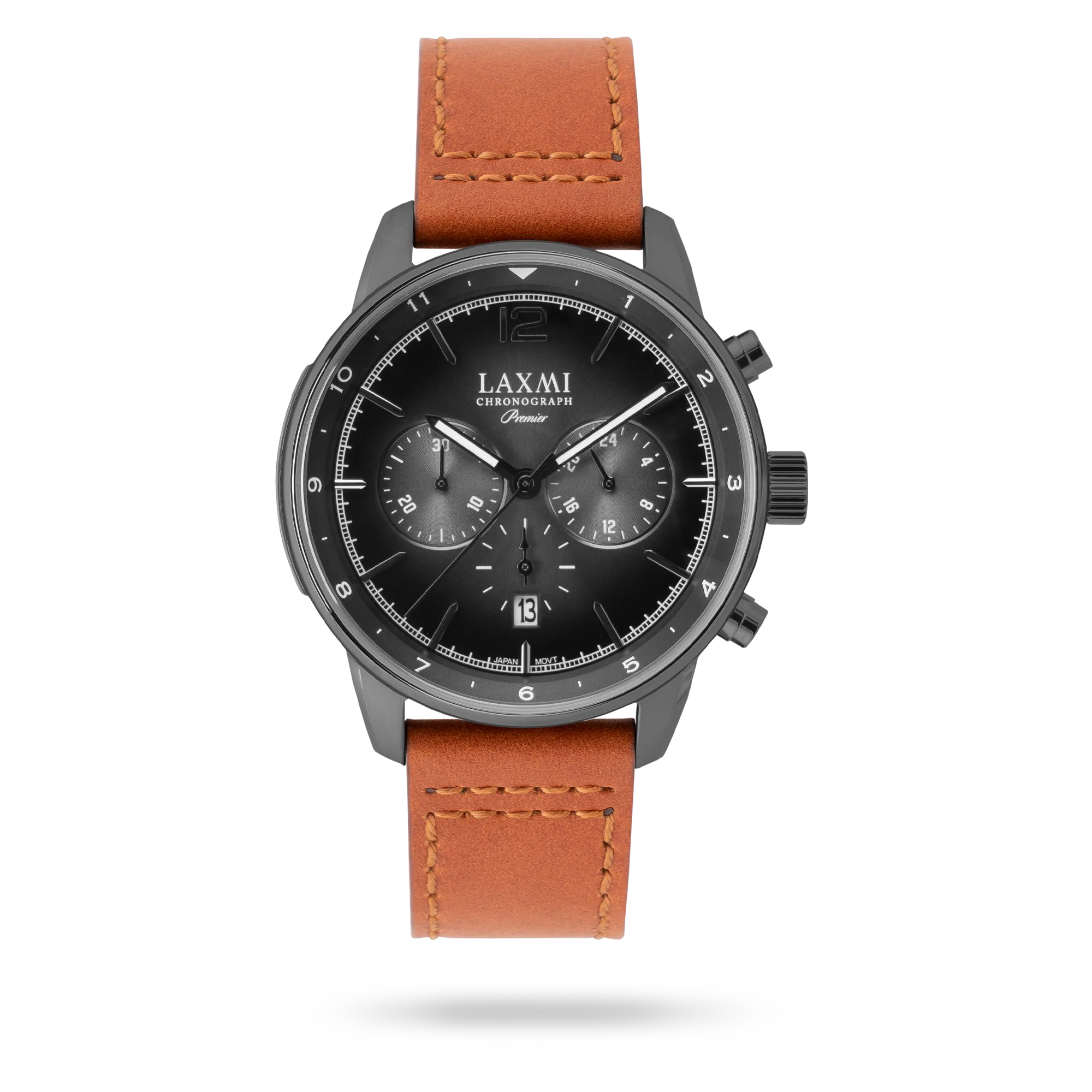 laxmi-watch-8161-4.webp ساعت مچی مردانه لاکسمی بند چرم مشکی کد Laxmi 8161/4 - تصویر 1