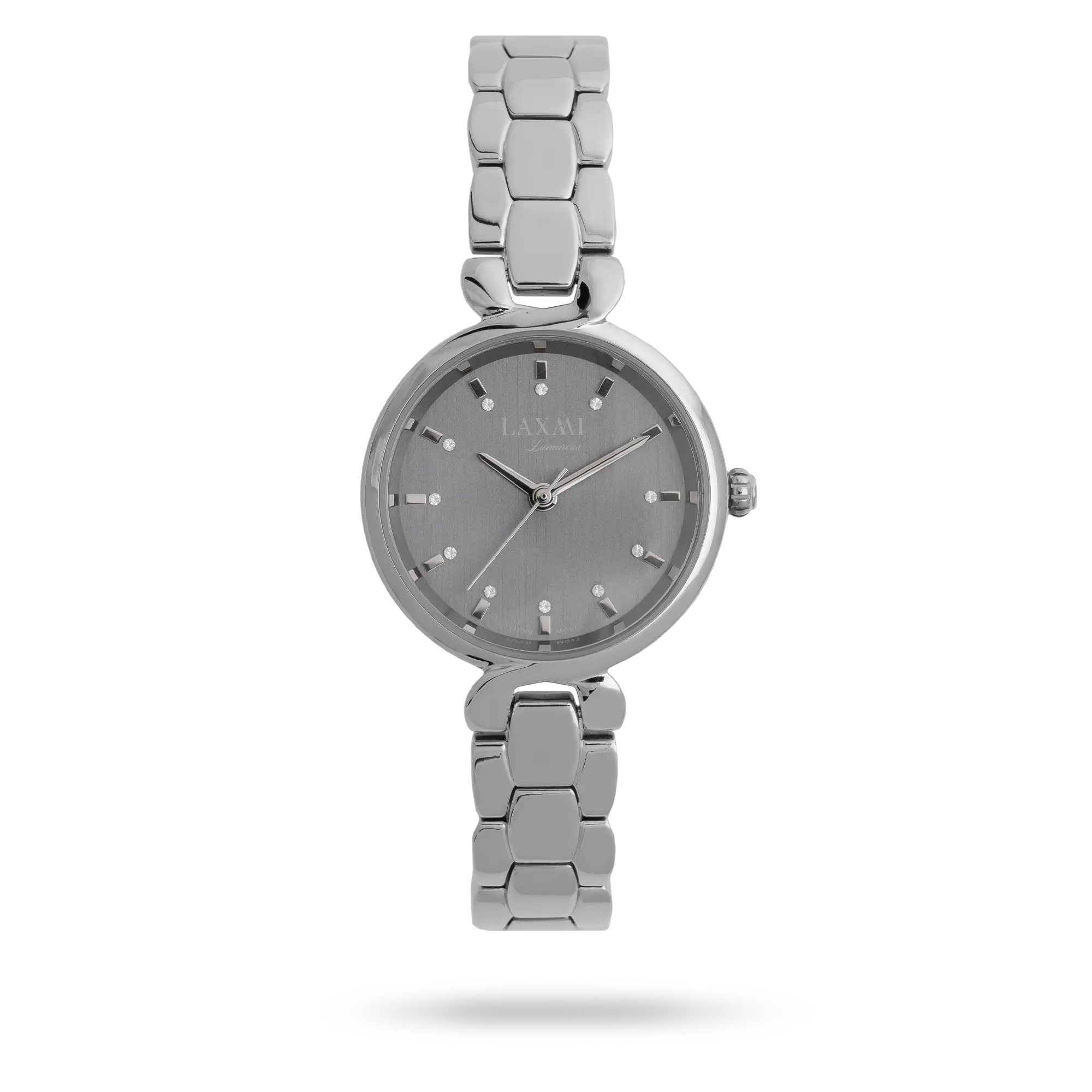 laxmi-watch-8164-1.webp ساعت مچی زنانه لاکسمی بند استیل نقره ای کد Laxmi 8164/1 - تصویر 1
