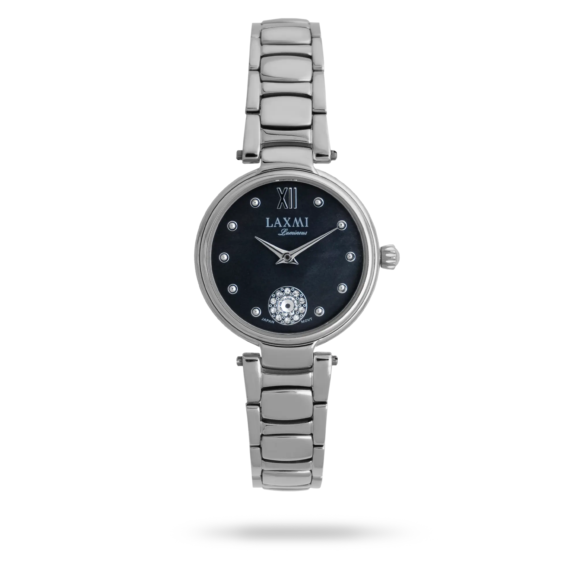 laxmi-watch-8165-1.webp ساعت مچی زنانه لاکسمی بند استیل نقره ای کد Laxmi 8165/1 - تصویر 1