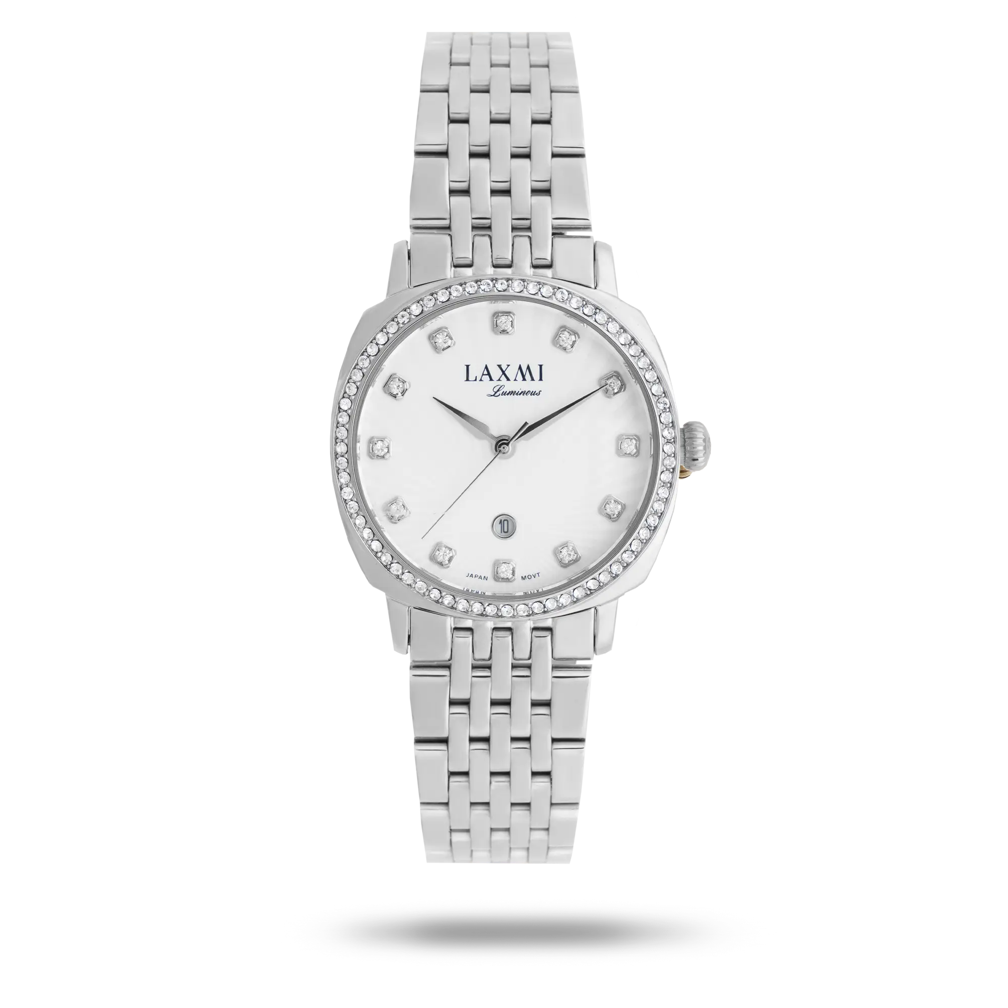 laxmi-watch-8171-3.webp ساعت مچی زنانه لاکسمی بند استیل نقره ای کد Laxmi 8171/3 - تصویر 1