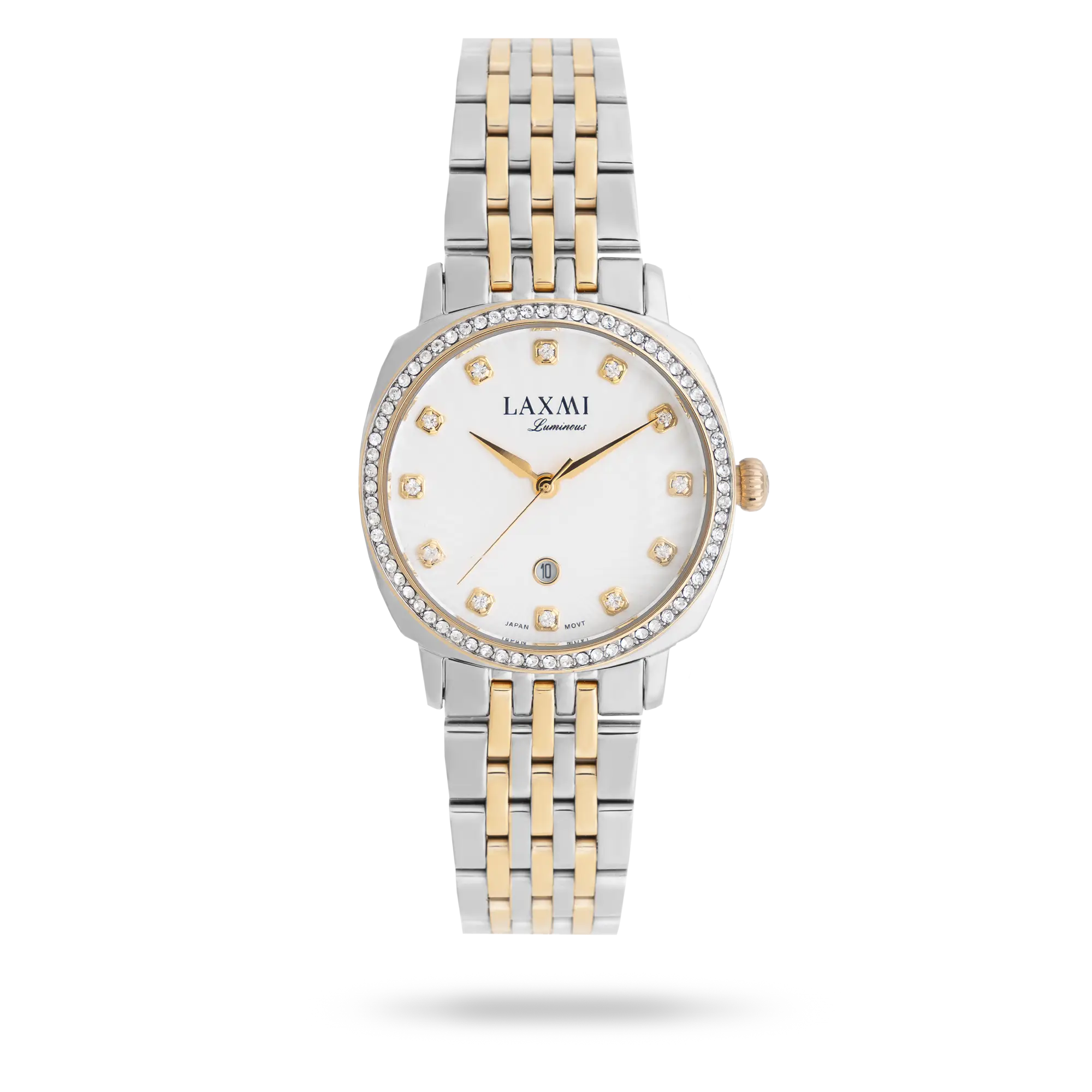 laxmi-watch-8171-4.webp ساعت مچی زنانه لاکسمی بند استیل دو رنگ طلای نقره ای کد Laxmi 8171/4 - تصویر 1