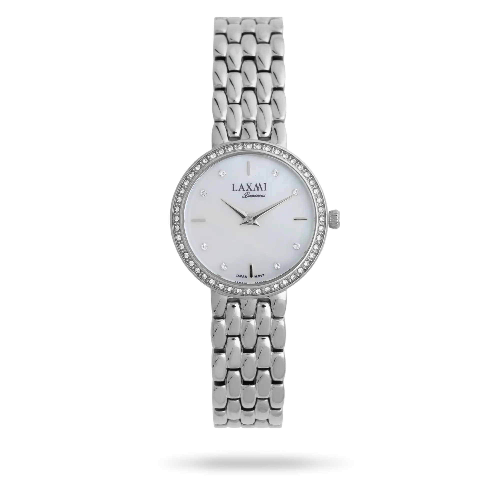 laxmi-watch-8172-1.webp ساعت مچی زنانه لاکسمی بند استیل نقره ای کد Laxmi 8172/1 - تصویر 1