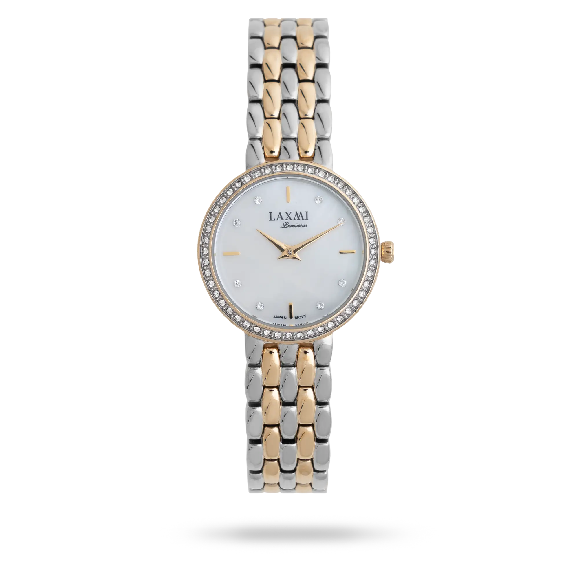 laxmi-watch-8172-4.webp ساعت مچی زنانه لاکسمی بند استیل دو رنگ طلای نقره ای کد Laxmi 8172/4 - تصویر 1